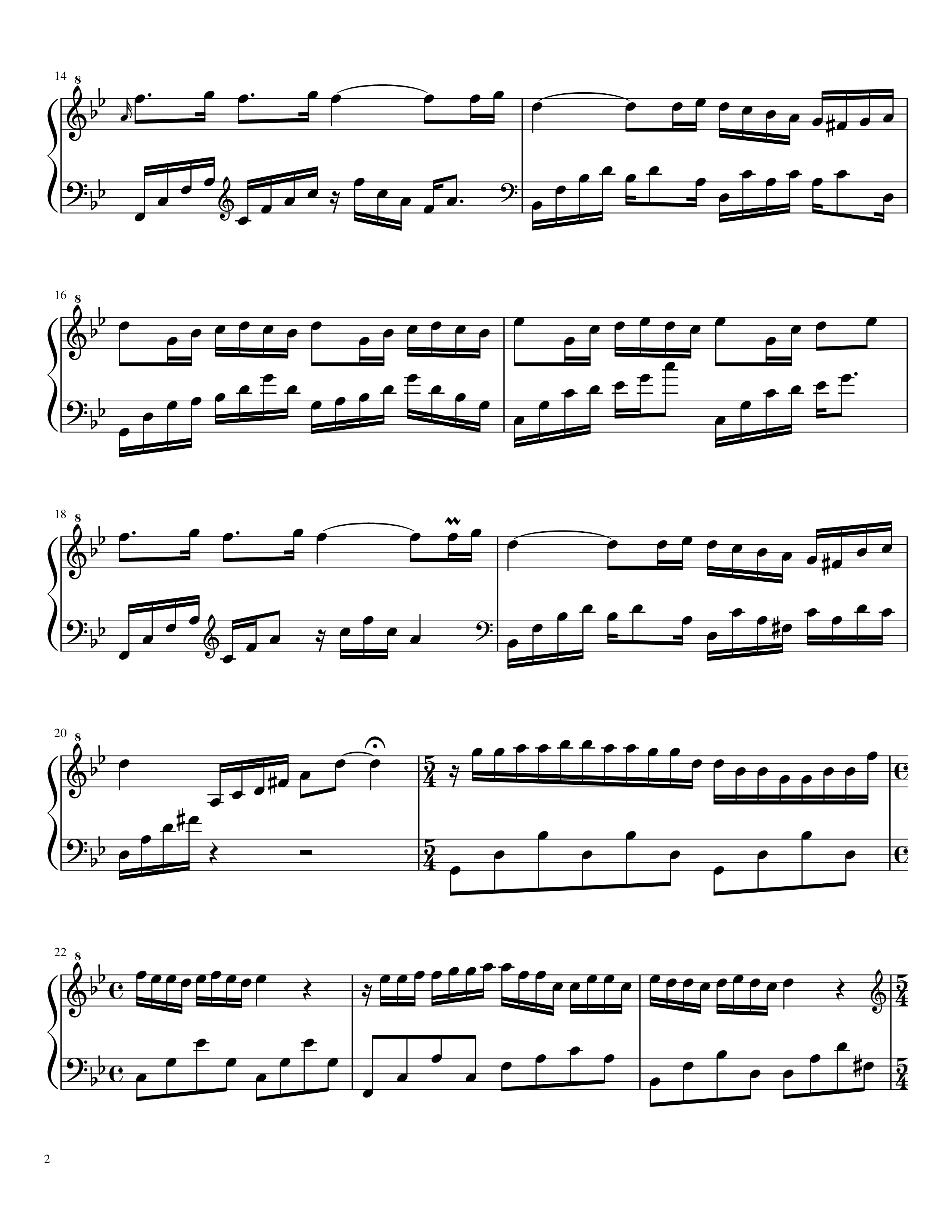 Page 2 of the piano sheet music PDF Piano – Mariage d