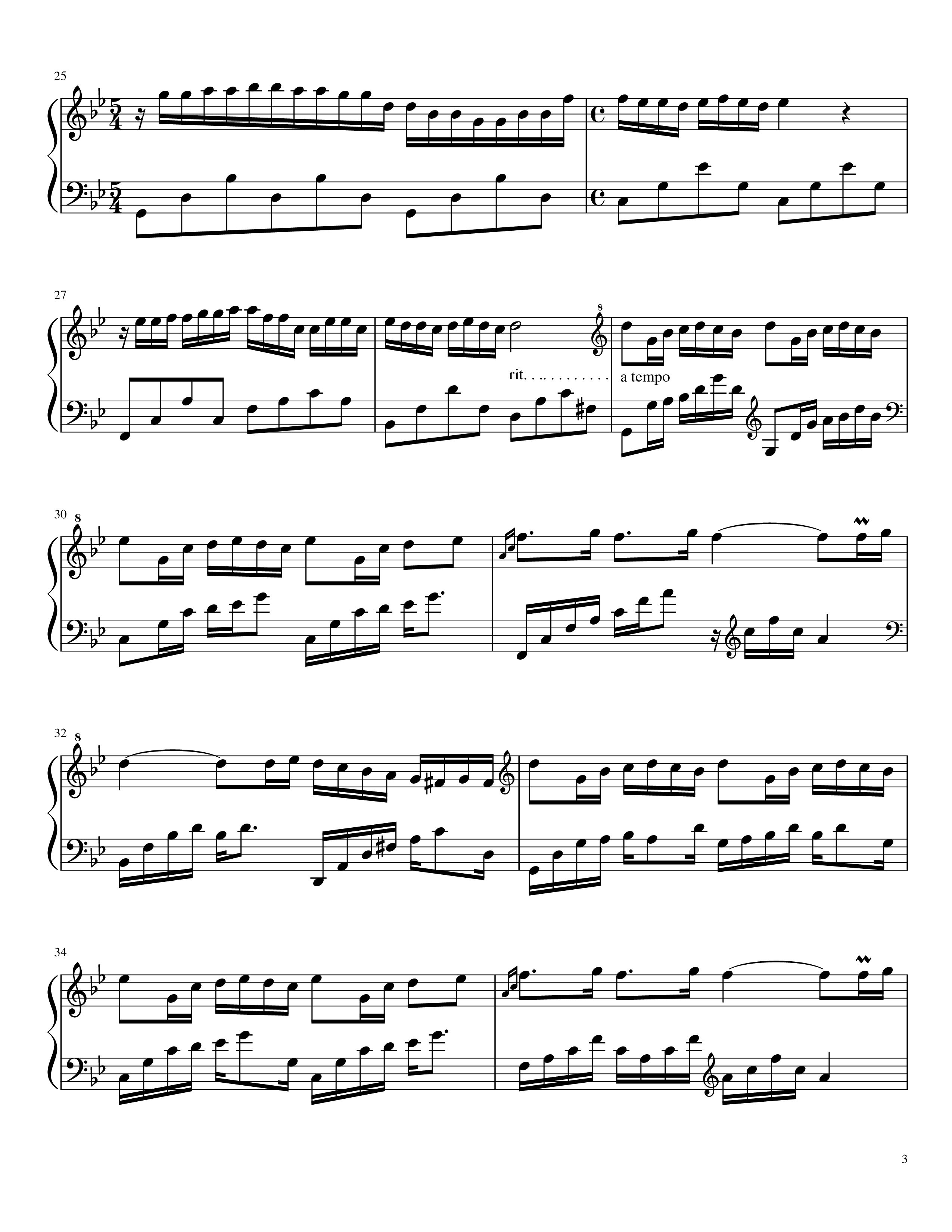 Page 3 of the piano sheet music PDF Piano – Mariage d