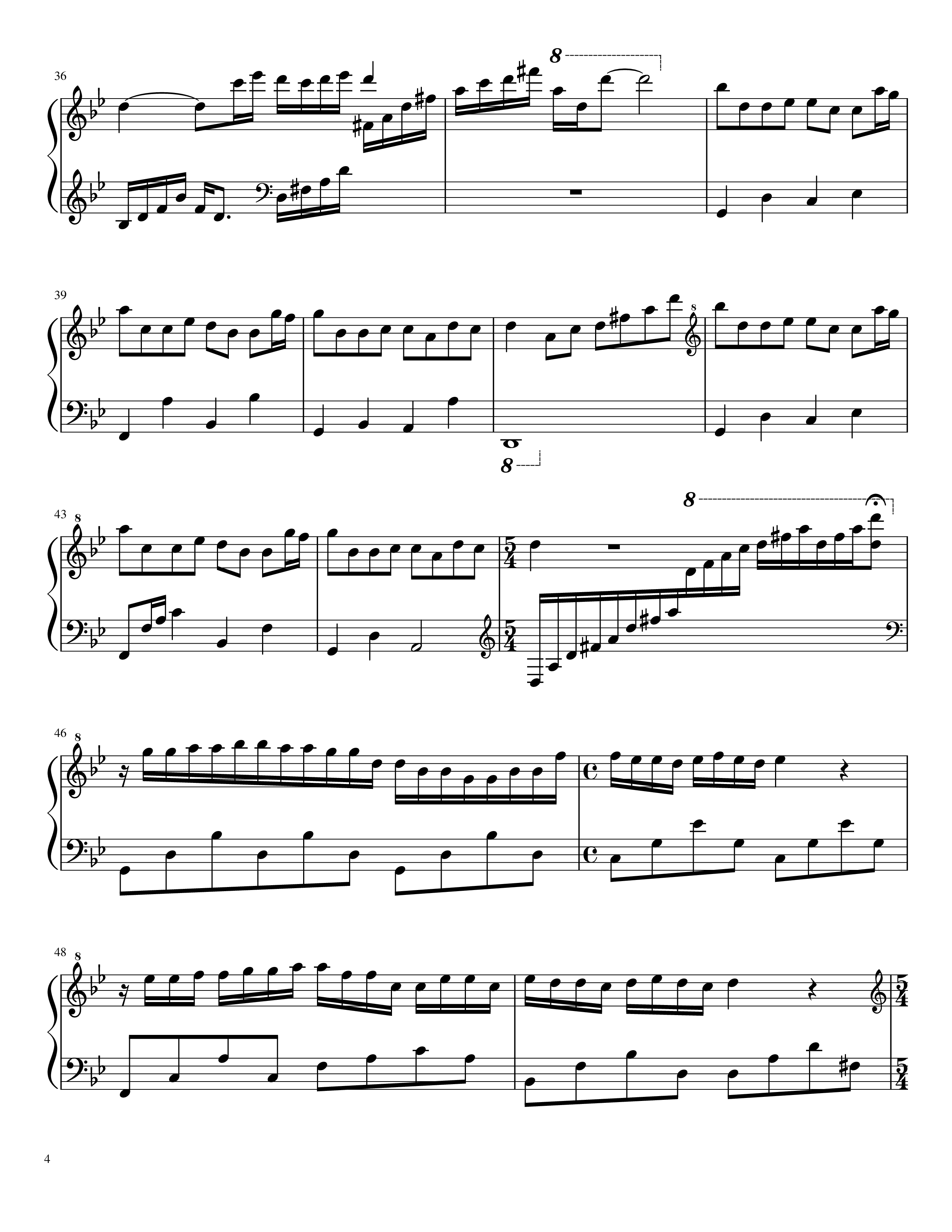 Page 4 of the piano sheet music PDF Piano – Mariage d
