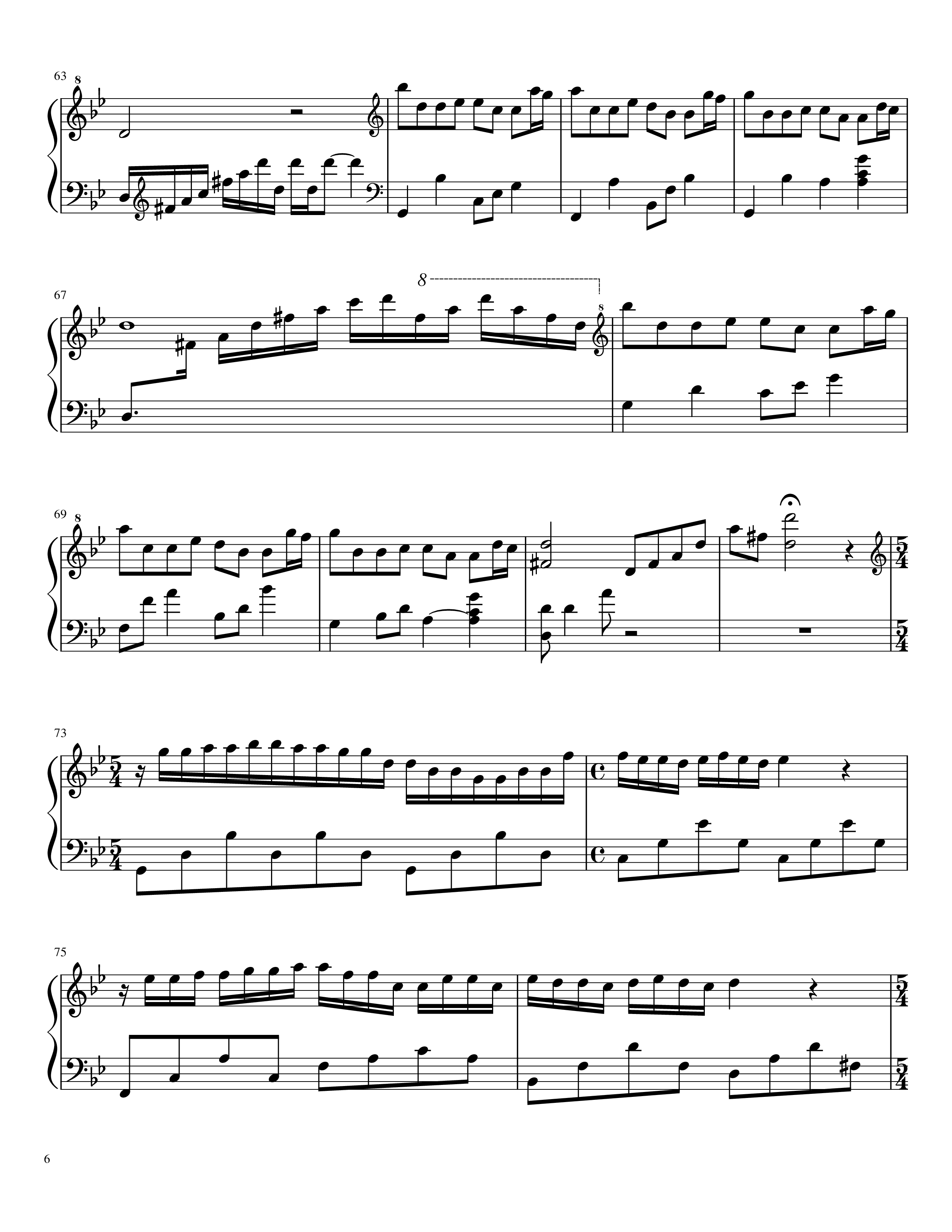 Page 6 of the piano sheet music PDF Piano – Mariage d