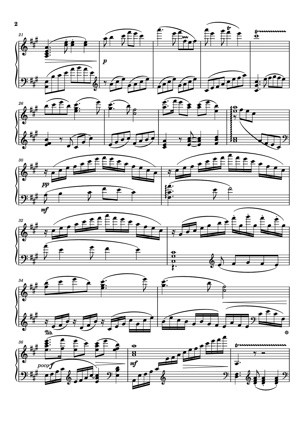 Page 2 of the piano sheet music PDF Piano – Silver Clouds Chasing the Moon Piano by Wang Jian Zhong