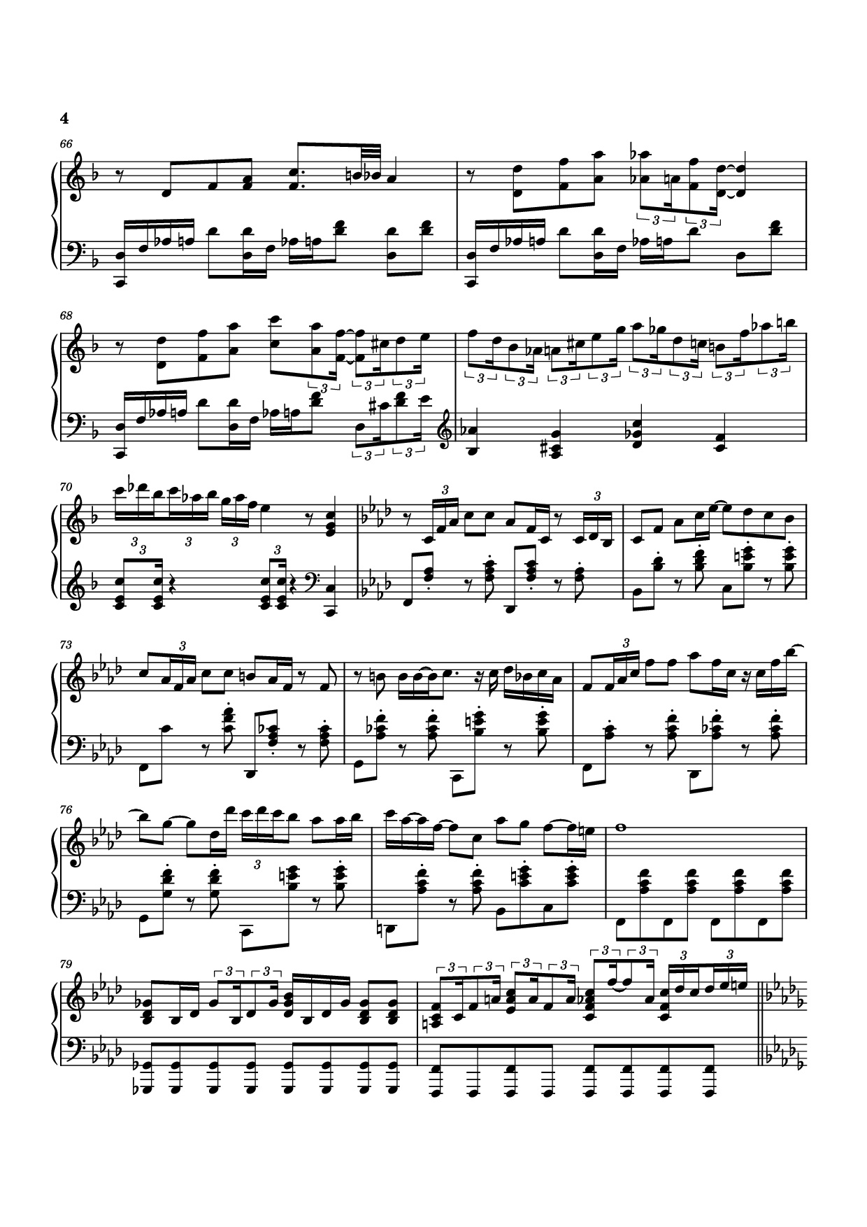 Page 4 of the piano sheet music PDF Piano – Furina All the World
