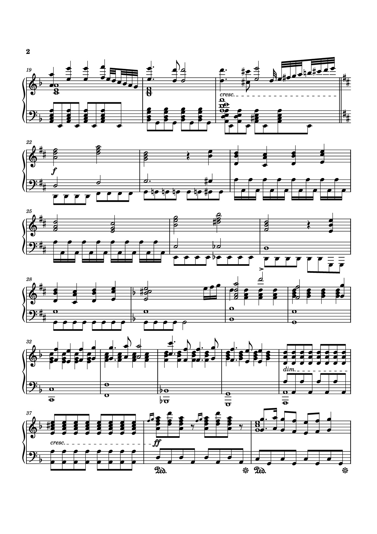 Page 2 of the piano sheet music PDF Piano – Frozen Hillside Piano by AnthonyEl