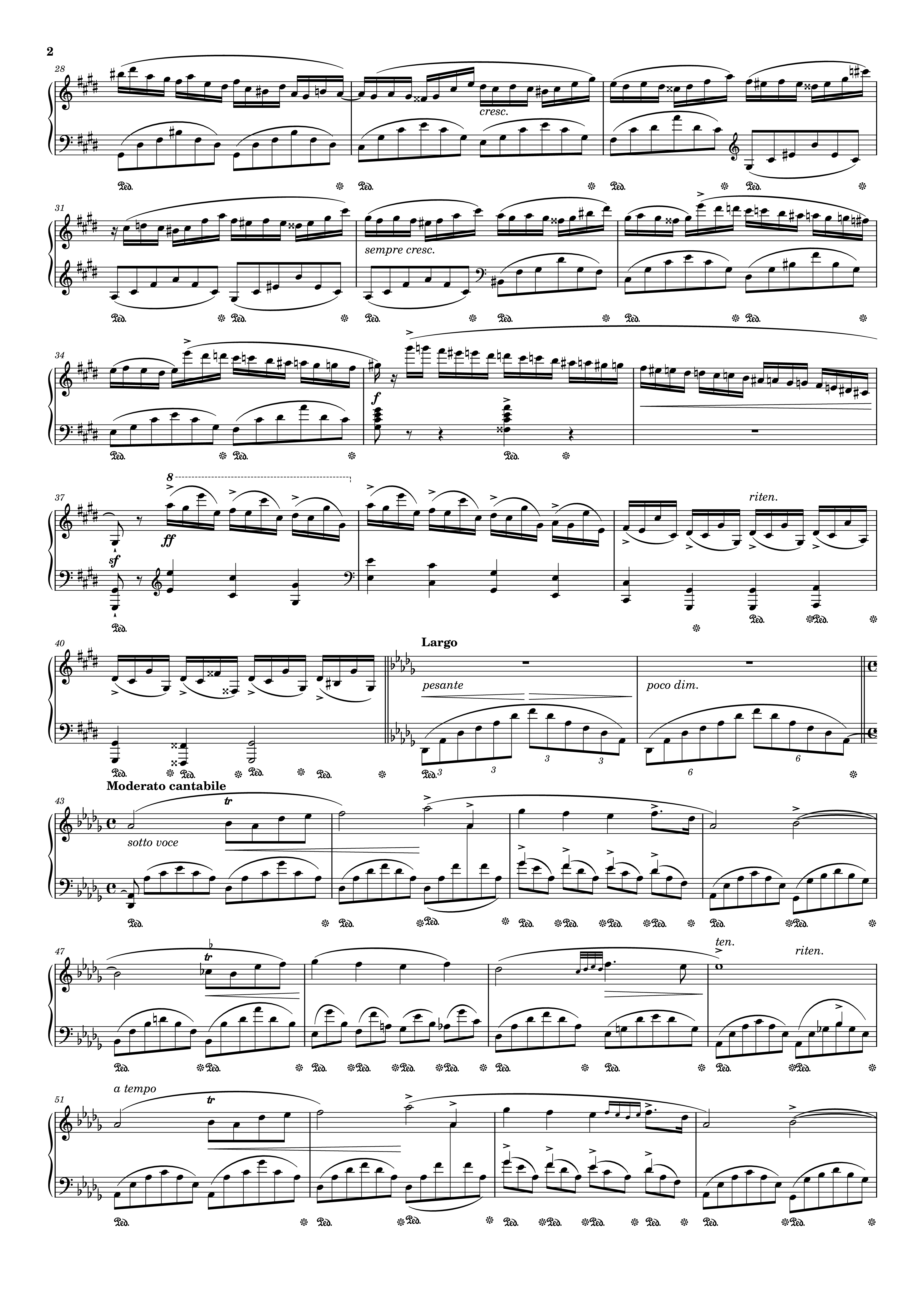 Page 2 of the piano sheet music PDF Piano – Fantaisie-Impromptu in C♯ Minor Piano by Frédéric François Chopin