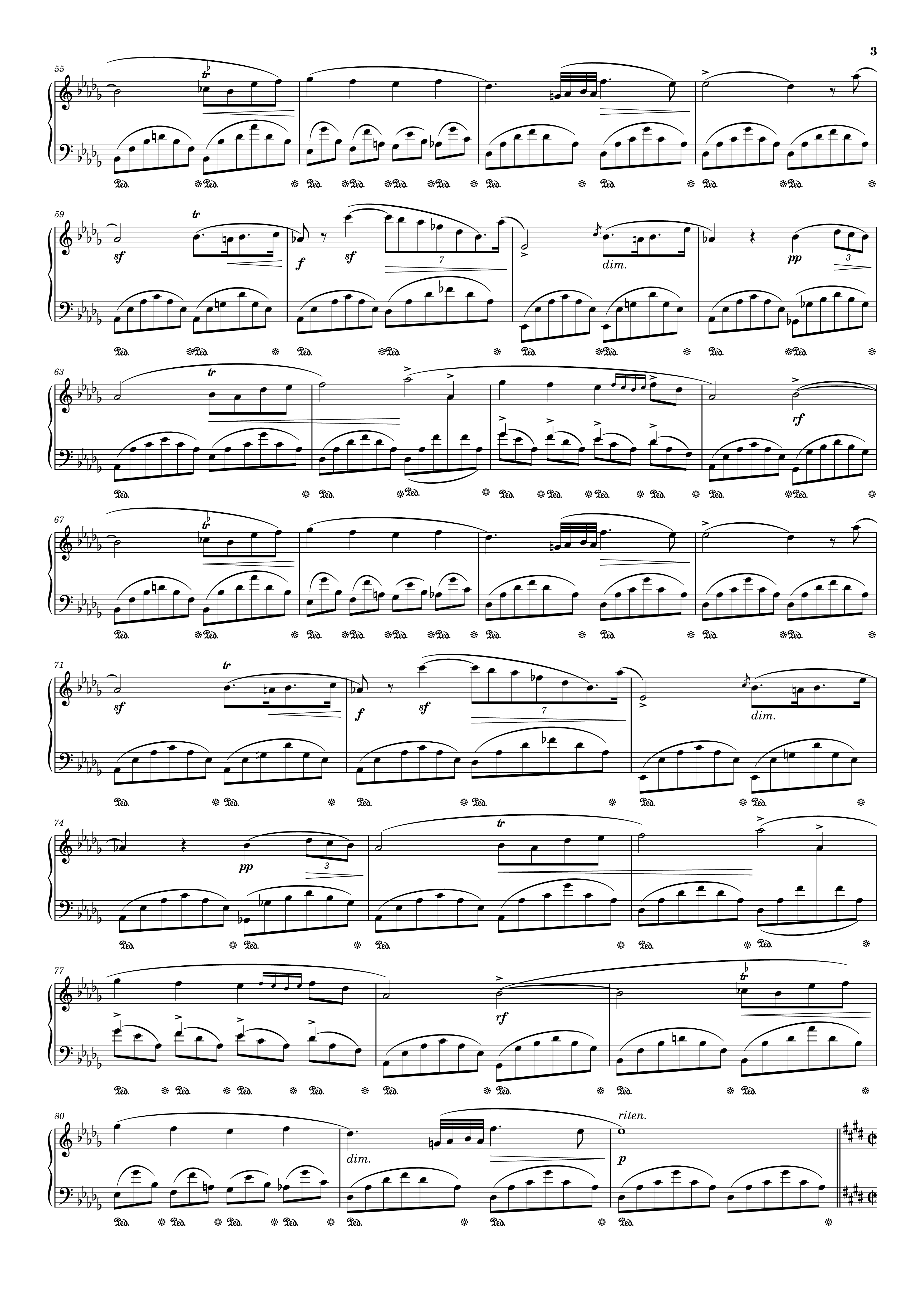 Page 3 of the piano sheet music PDF Piano – Fantaisie-Impromptu in C♯ Minor Piano by Frédéric François Chopin