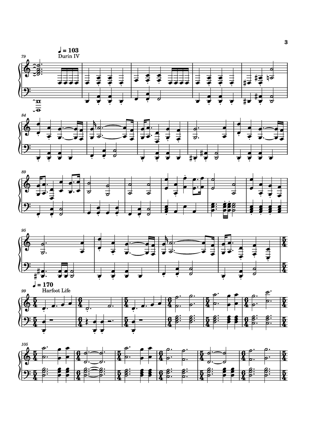 Page 3 of the piano sheet music PDF Piano – The Lord of the Rings: The Rings of Power Medley Piano by Bear McCreary