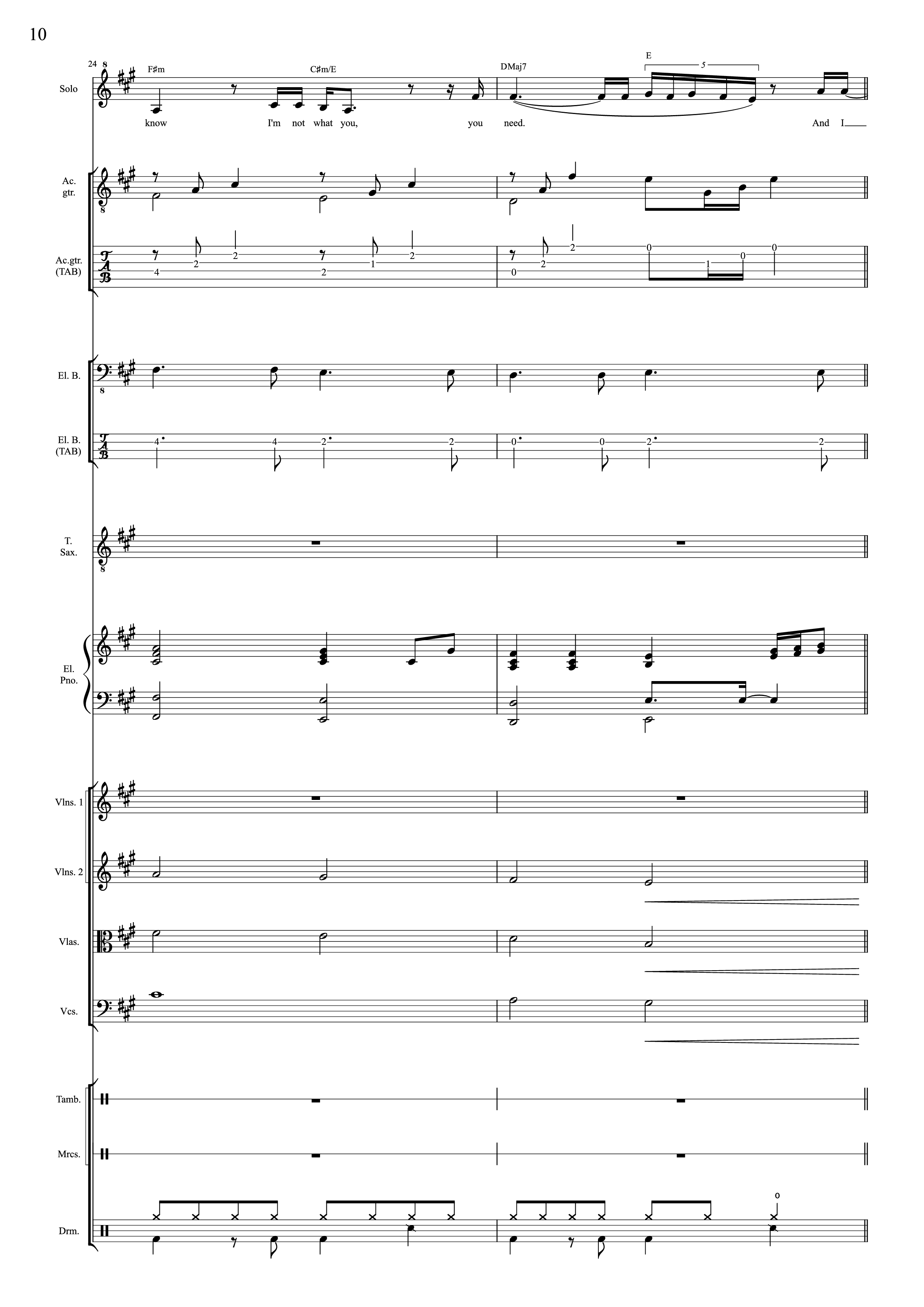 Page 10 of the piano sheet music PDF – I Will Always Love You (Choral orchestral) by D. Parton