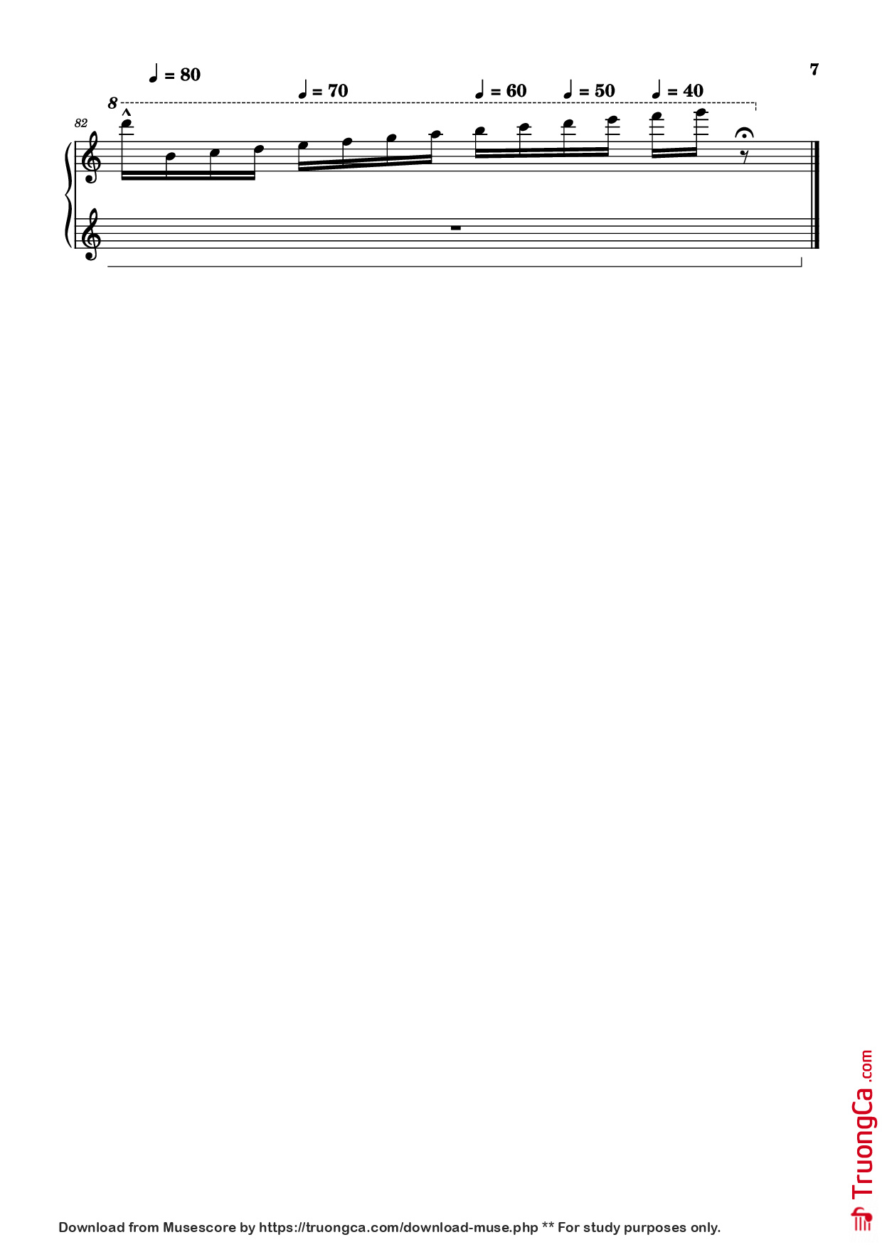 Page 7 of the piano sheet music PDF Piano – The Interstellar Experience Piano by Tony Ann