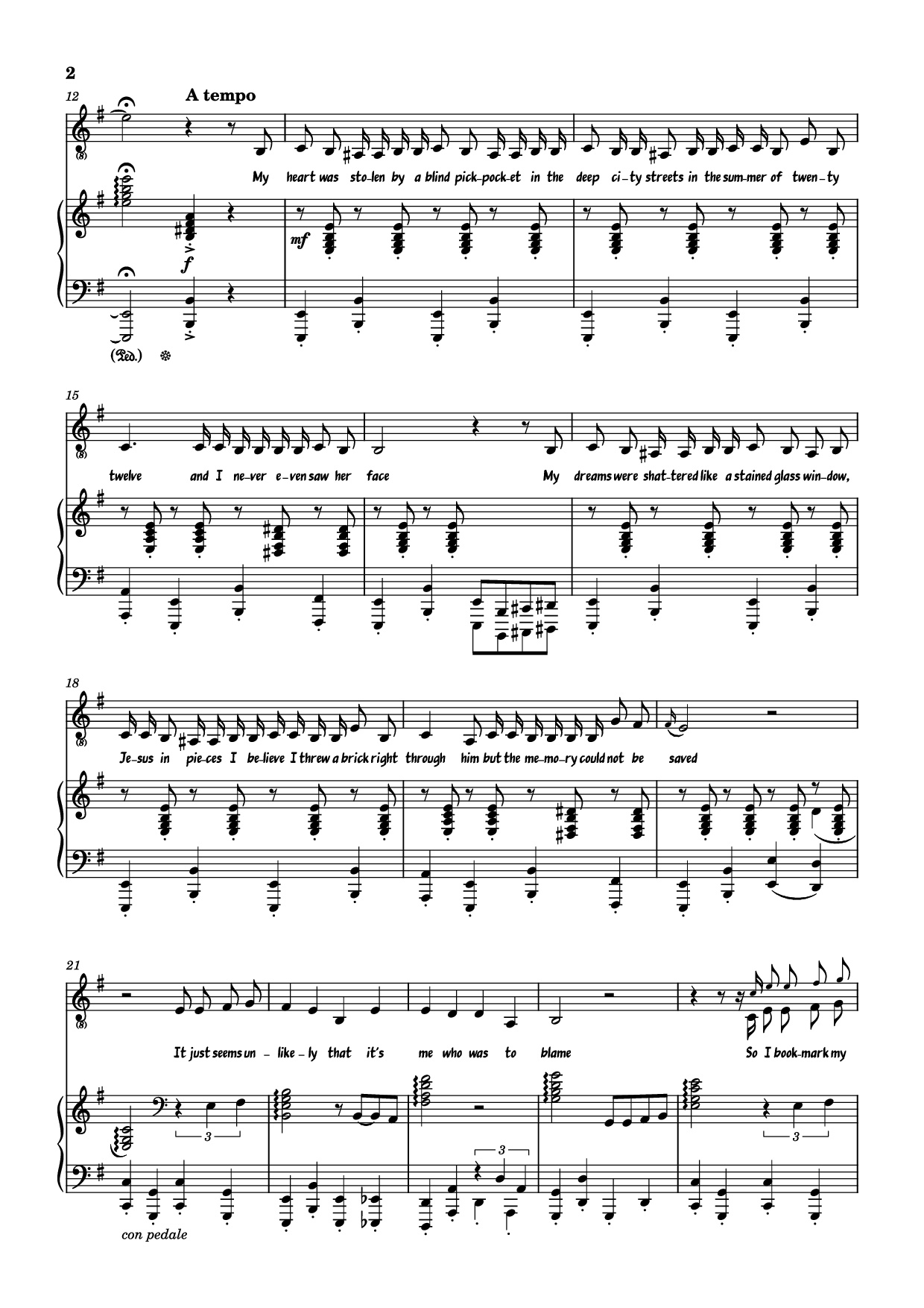 Page 2 of the piano sheet music PDF – Hand Me My Shovel, I