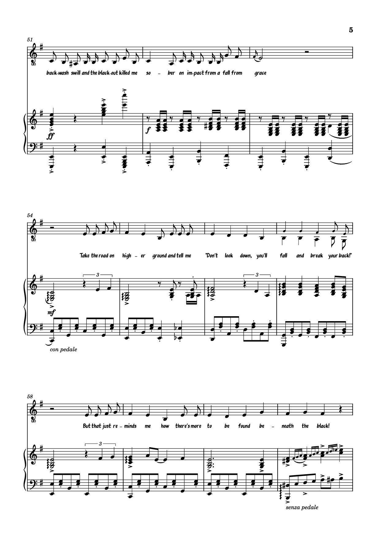 Page 5 of the piano sheet music PDF – Hand Me My Shovel, I