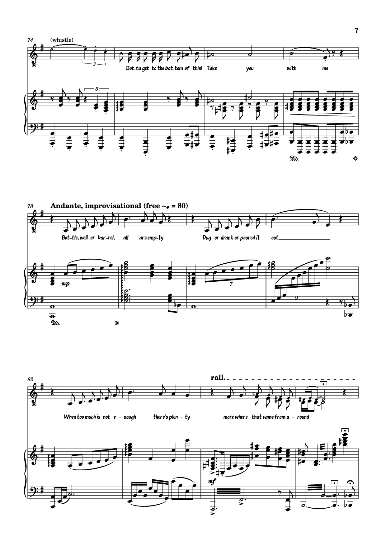 Page 7 of the piano sheet music PDF – Hand Me My Shovel, I