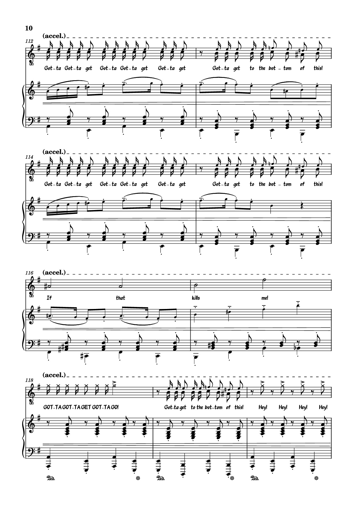 Page 10 of the piano sheet music PDF – Hand Me My Shovel, I
