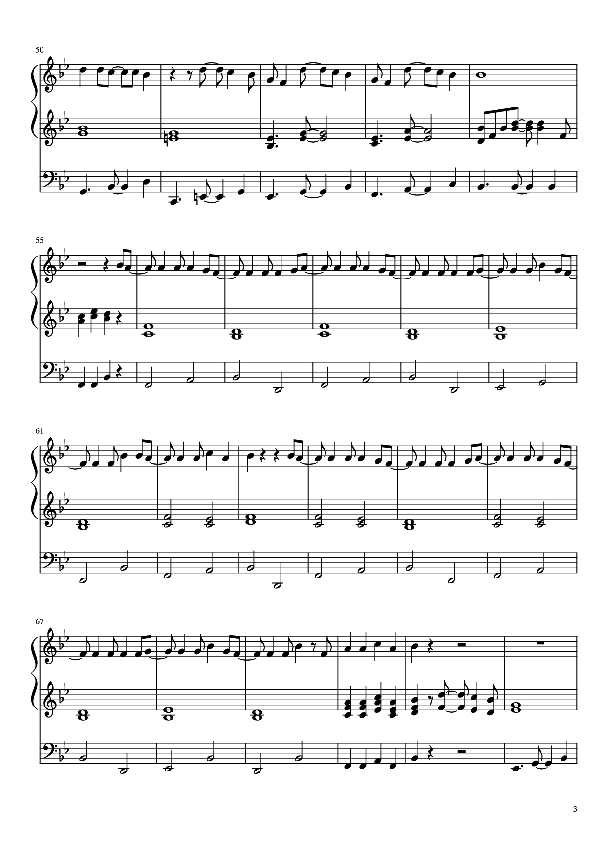 Page 3 of the piano sheet music PDF Piano – Under the Sea Piano by Music by Alan Menken Lyrics by Howard Ashman