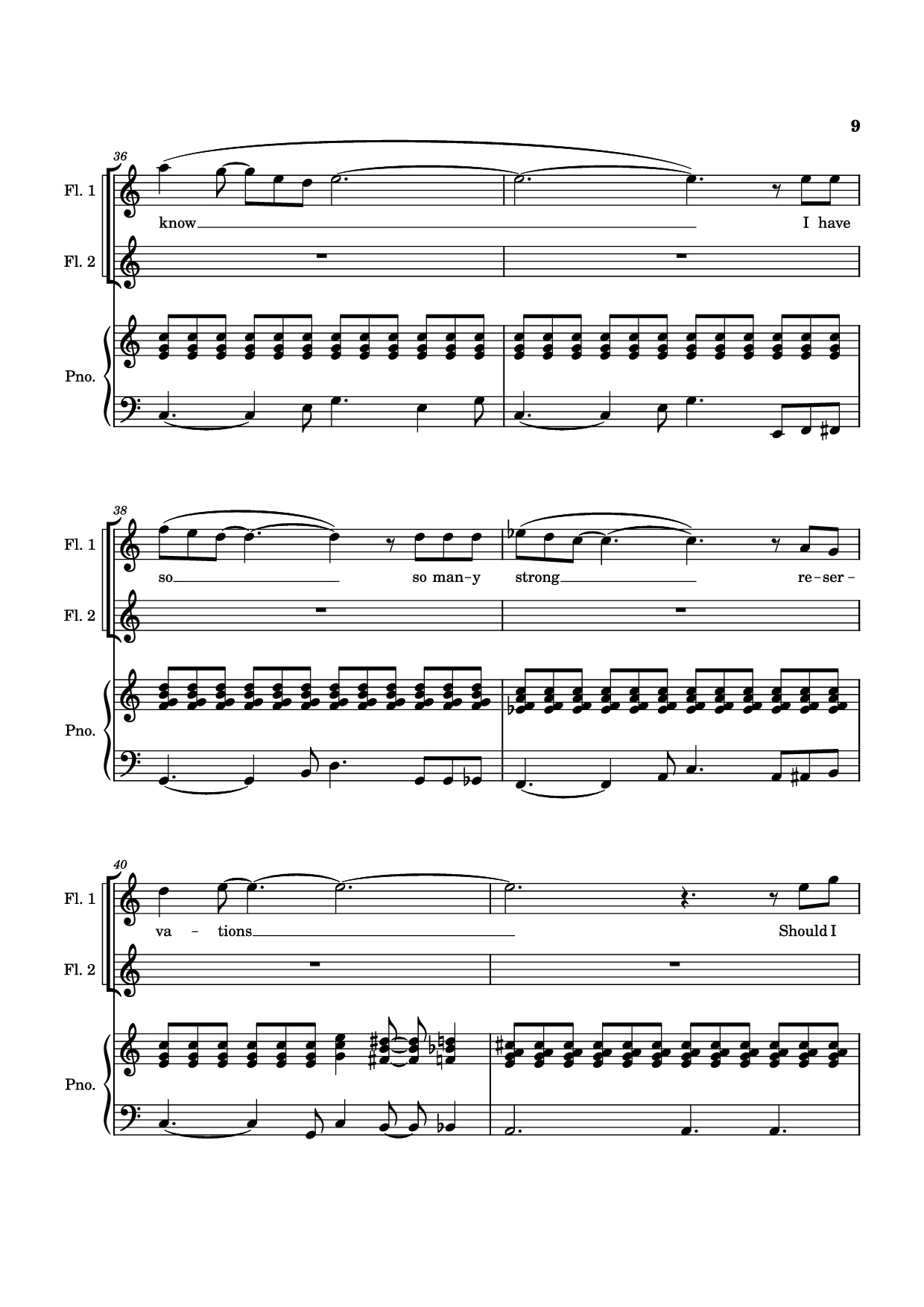 Page 9 of the piano sheet music PDF Piano – SUDDEN CHANGES Piano by Music by Alan Menken