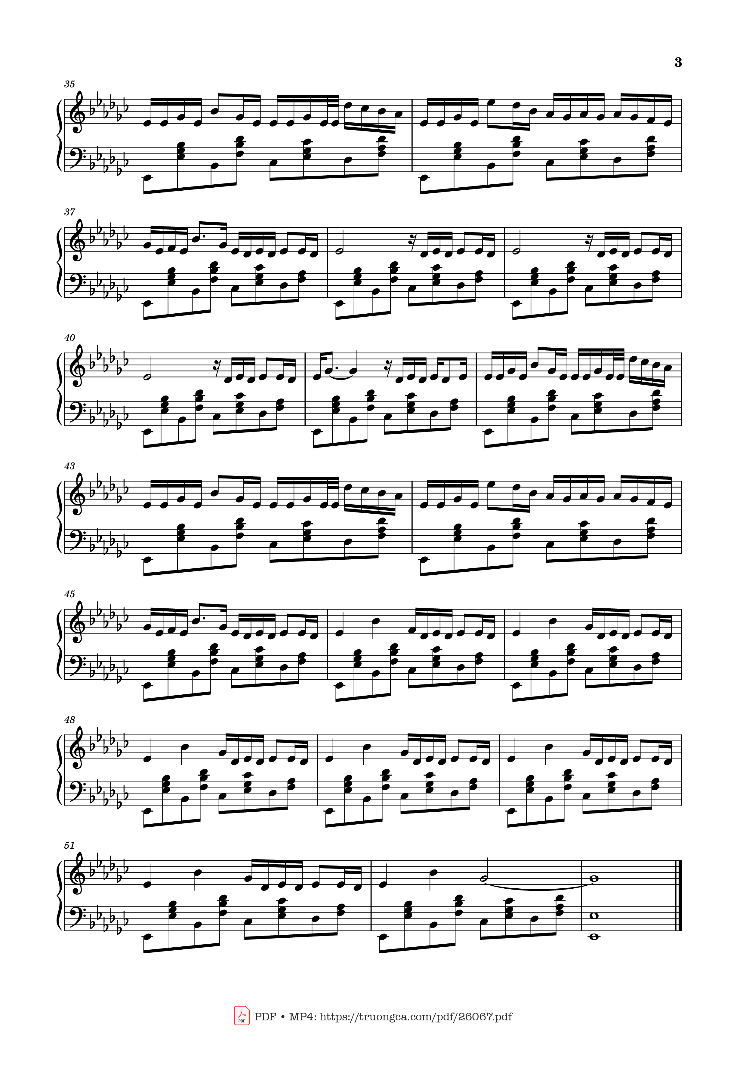 Page 3 of the piano sheet music PDF Piano – Virtual Love Piano by Композитор / аранжировщик