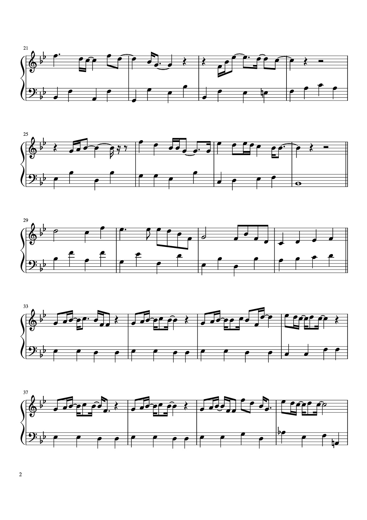 Page 2 of the piano sheet music PDF Piano – Can You Feel The Love Tonight Piano by Elton John. Piano arrranged by Hazel Nguyen