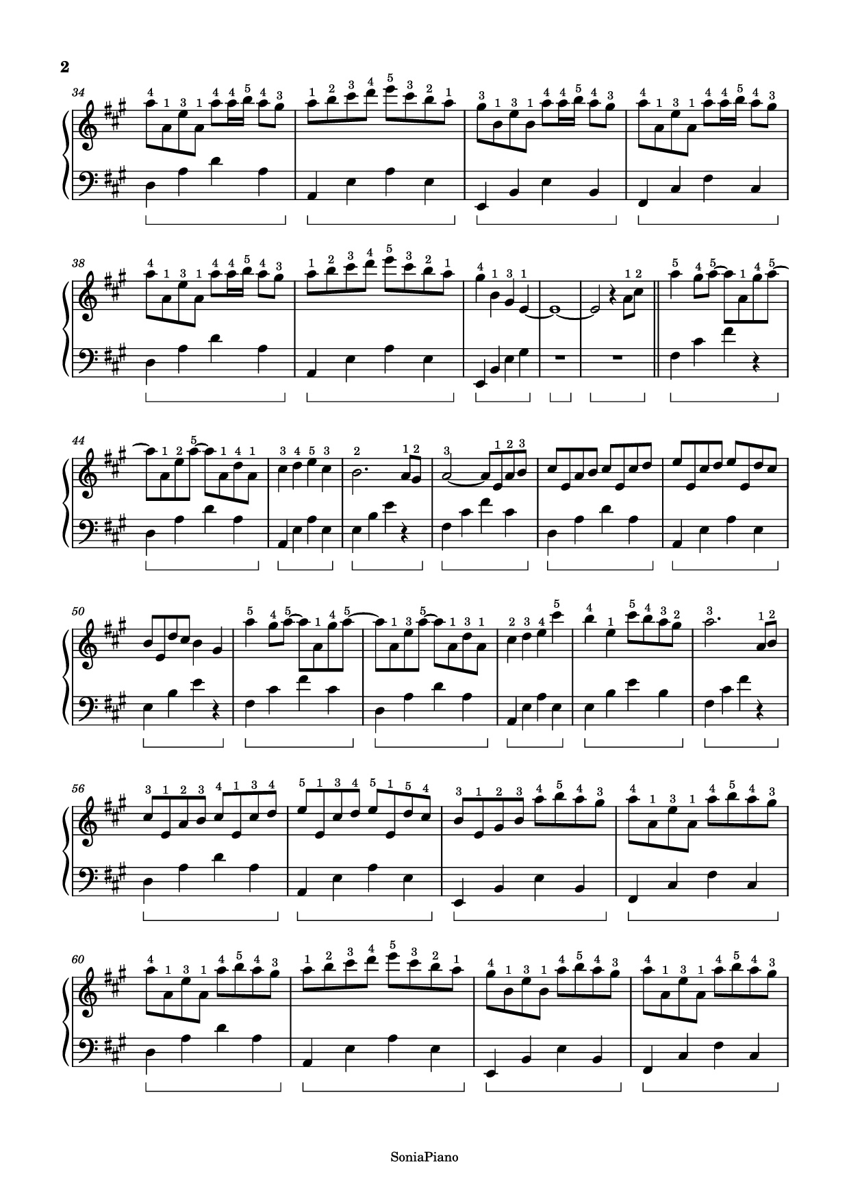 Page 2 of the piano sheet music PDF Piano – River Flow In You Piano by YIRUMA
