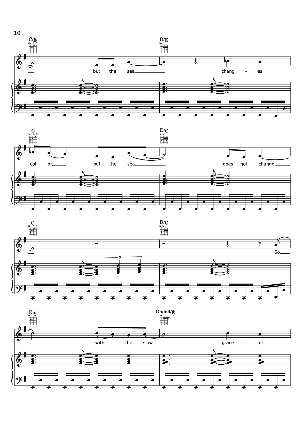 Page 10 of the piano sheet music PDF Piano – Edge of Seventeen Piano by STEVIE NICKS
