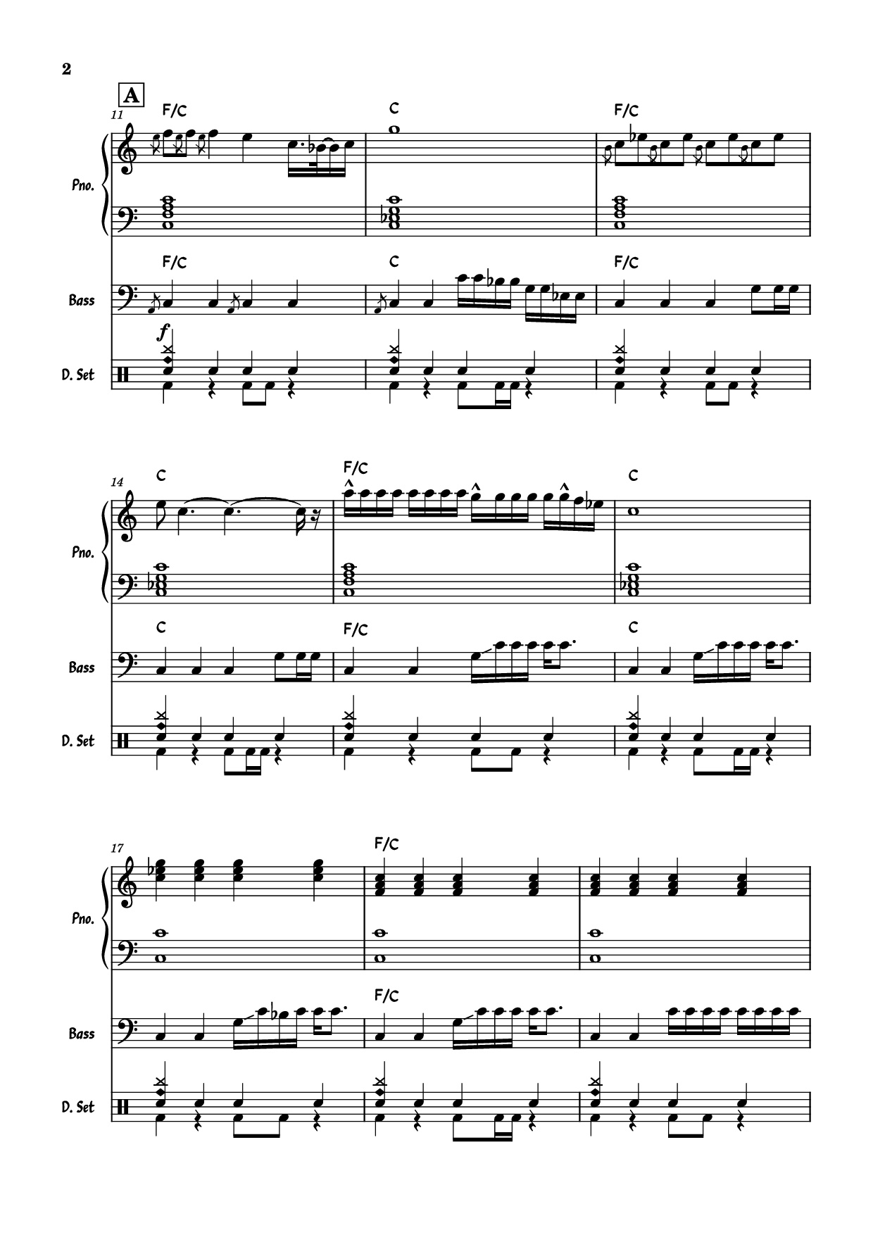 Page 2 of the piano sheet music PDF Piano Guitar Tab – July Morning Piano by Uriah Heep