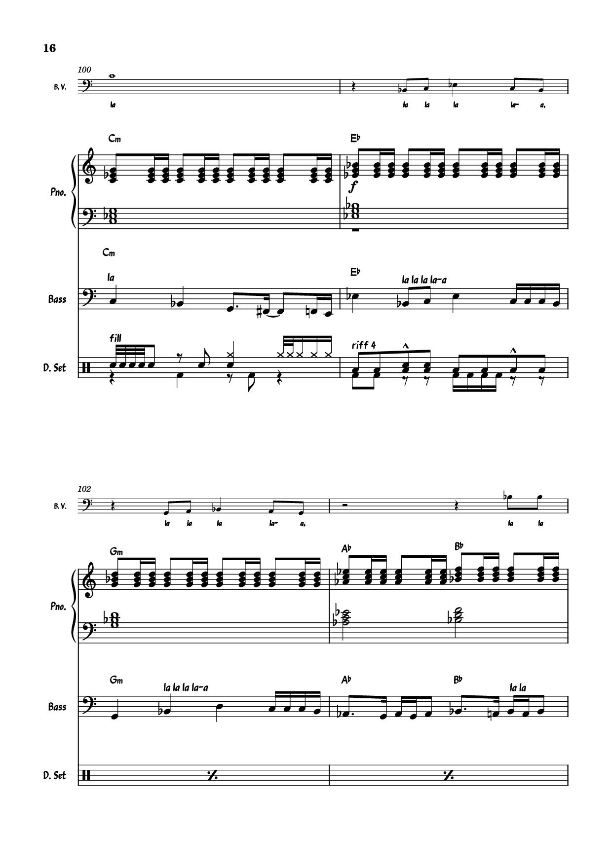 Page 16 of the piano sheet music PDF Piano Guitar Tab – July Morning Piano by Uriah Heep