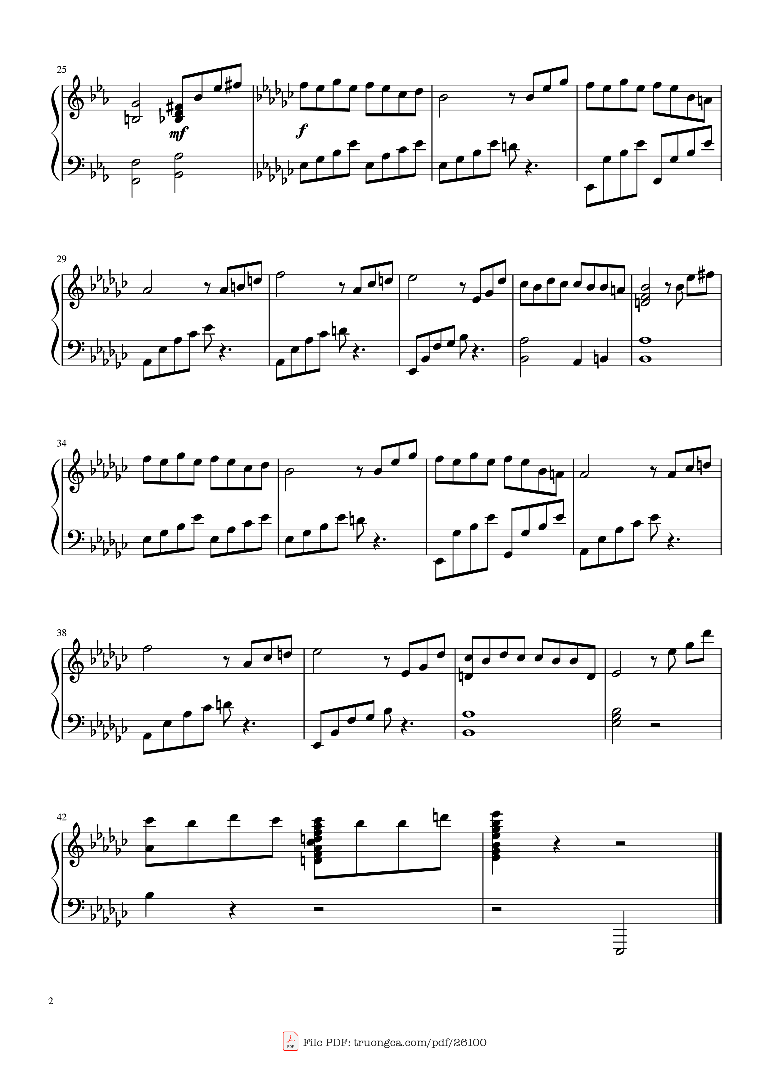 Page 2 of the piano sheet music PDF Piano – The Godfather (Love Theme) Piano by Nino Rota