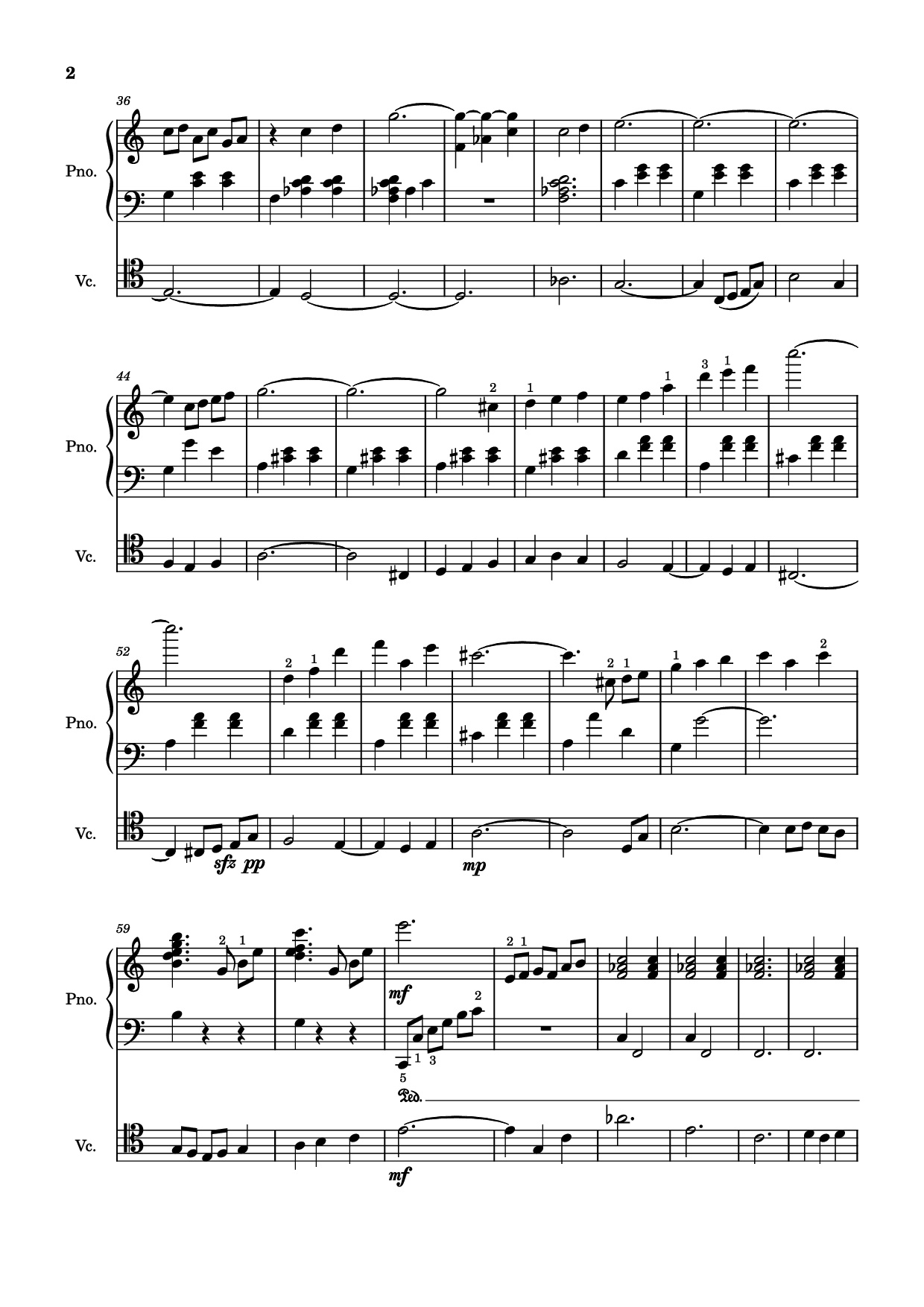Page 2 of the piano sheet music PDF Piano – Final Duet Piano by Pedro Silva