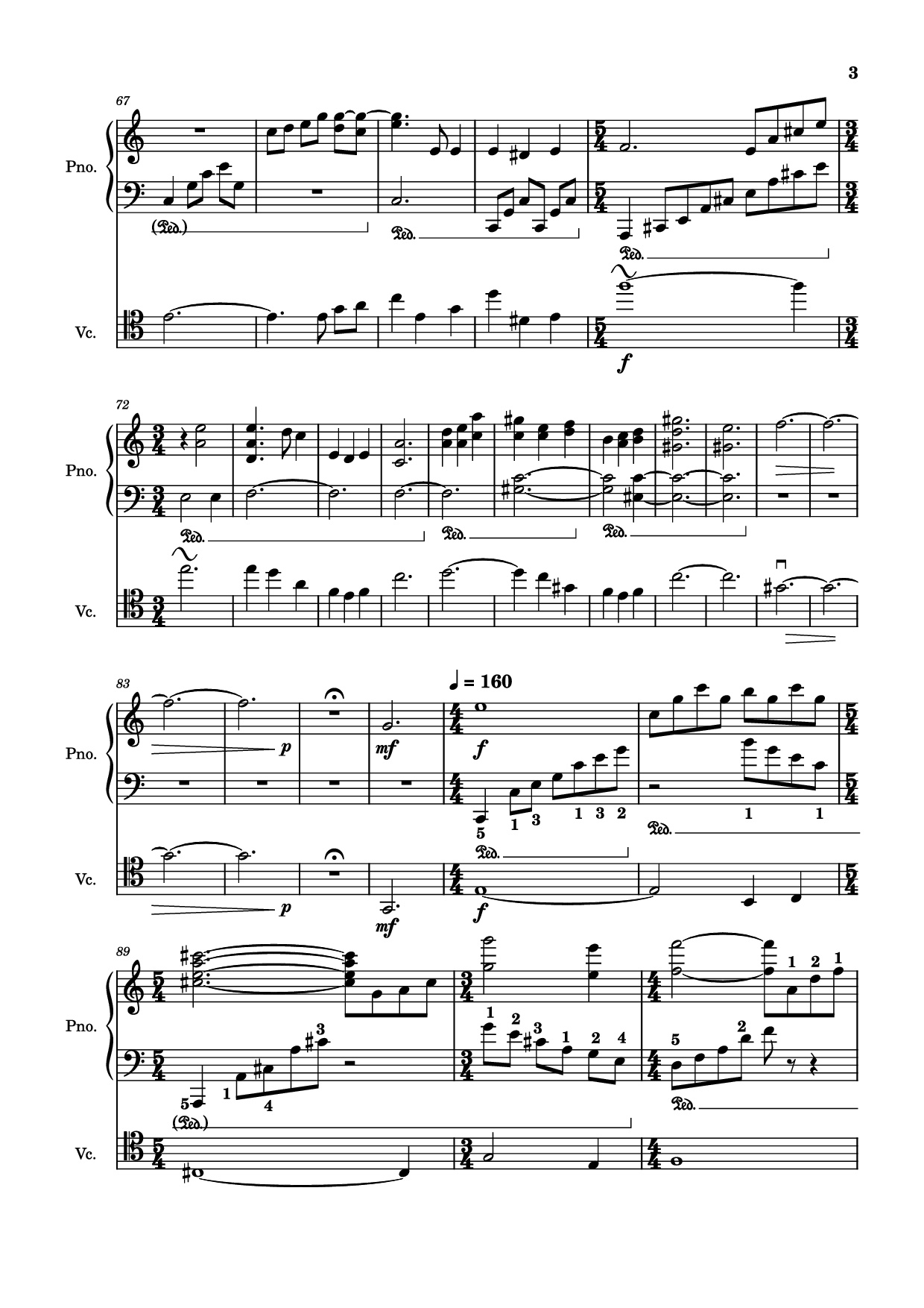 Page 3 of the piano sheet music PDF Piano – Final Duet Piano by Pedro Silva