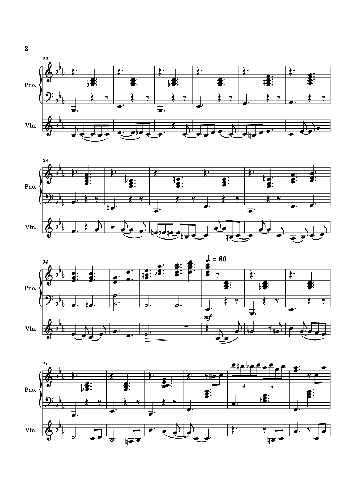 Page 2 of the piano sheet music PDF Piano – Valentine Piano by Laufey