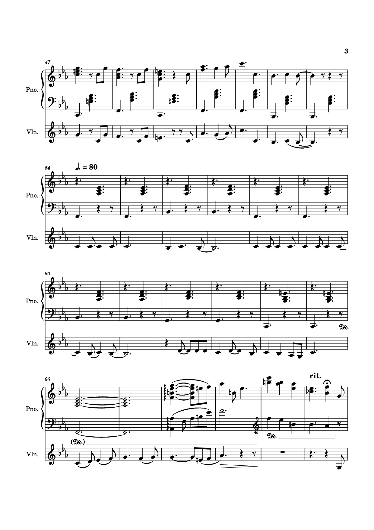 Page 3 of the piano sheet music PDF Piano – Valentine Piano by Laufey