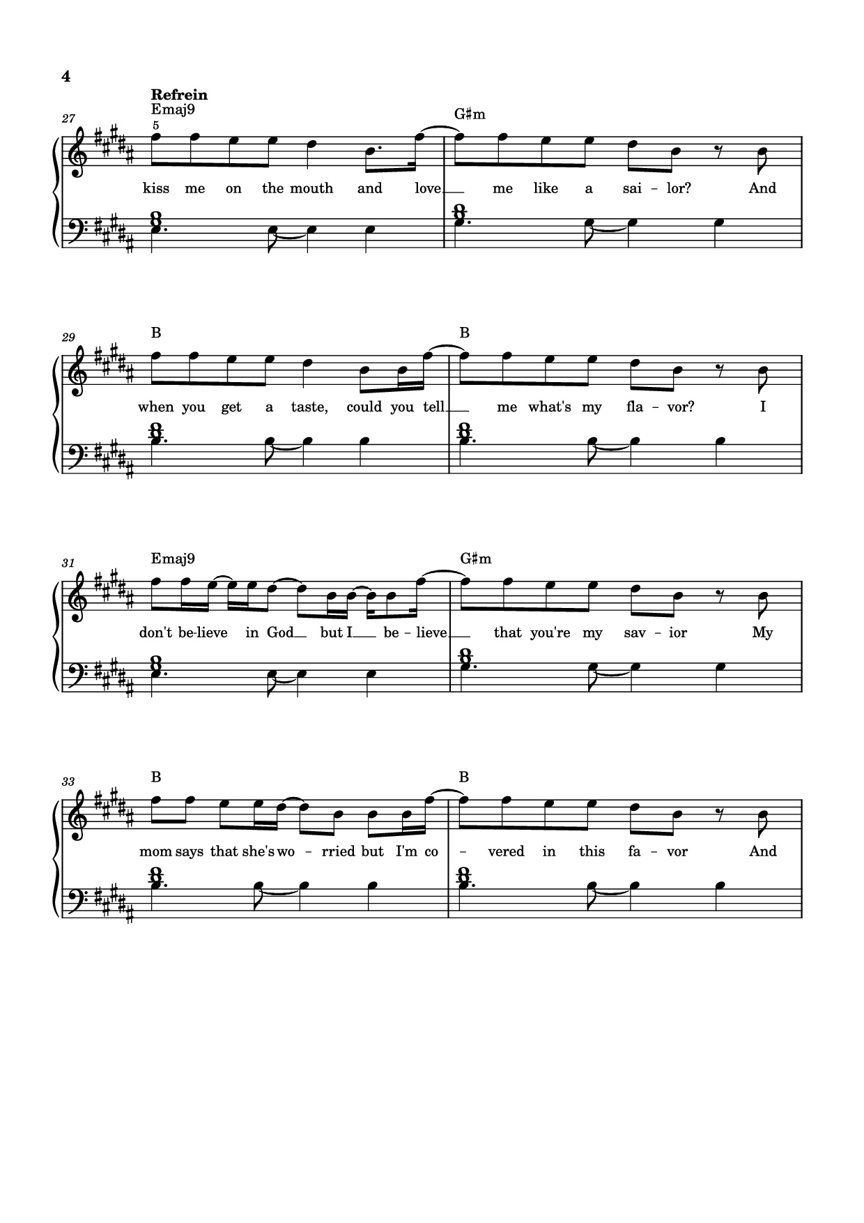 Page 4 of the piano sheet music PDF Piano – Sailor Song Piano by Gigi Perez