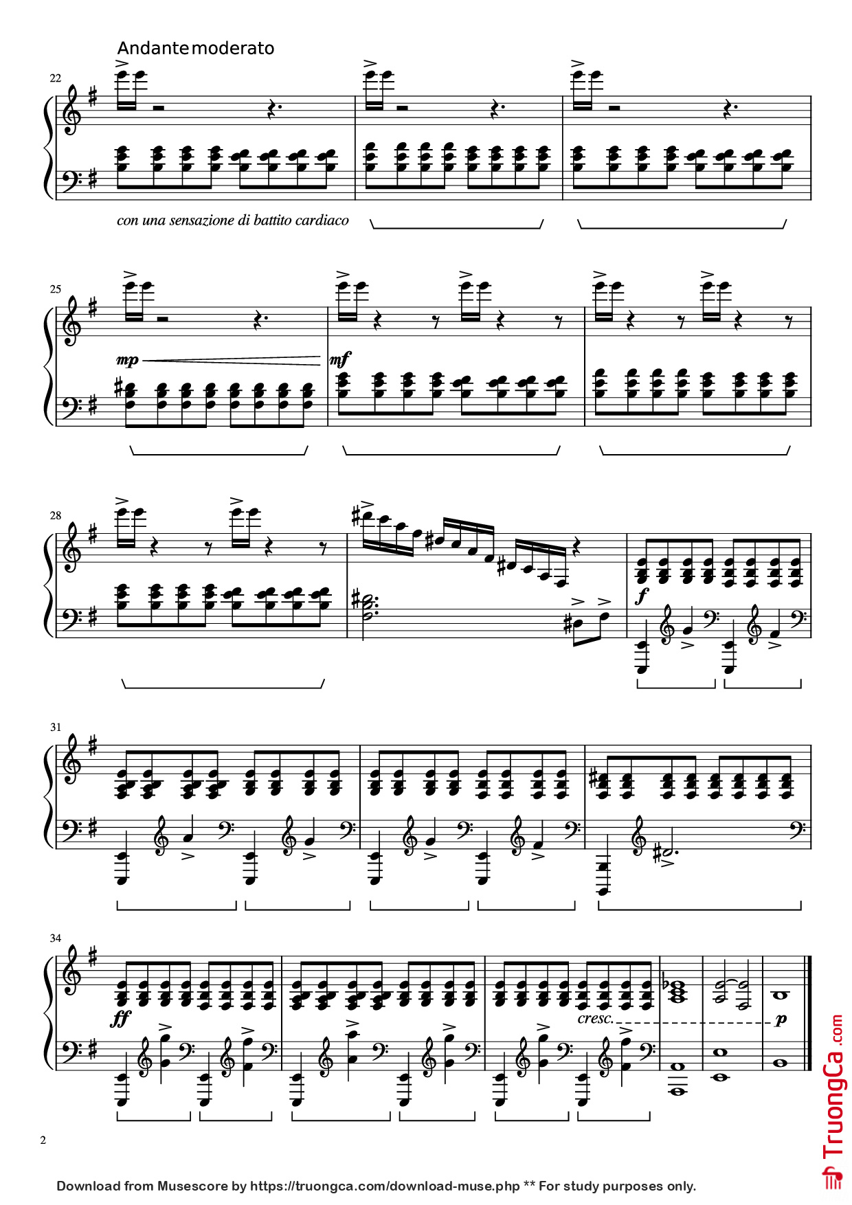 Page 2 of the piano sheet music PDF Piano – Sociopat Piano by Undefined