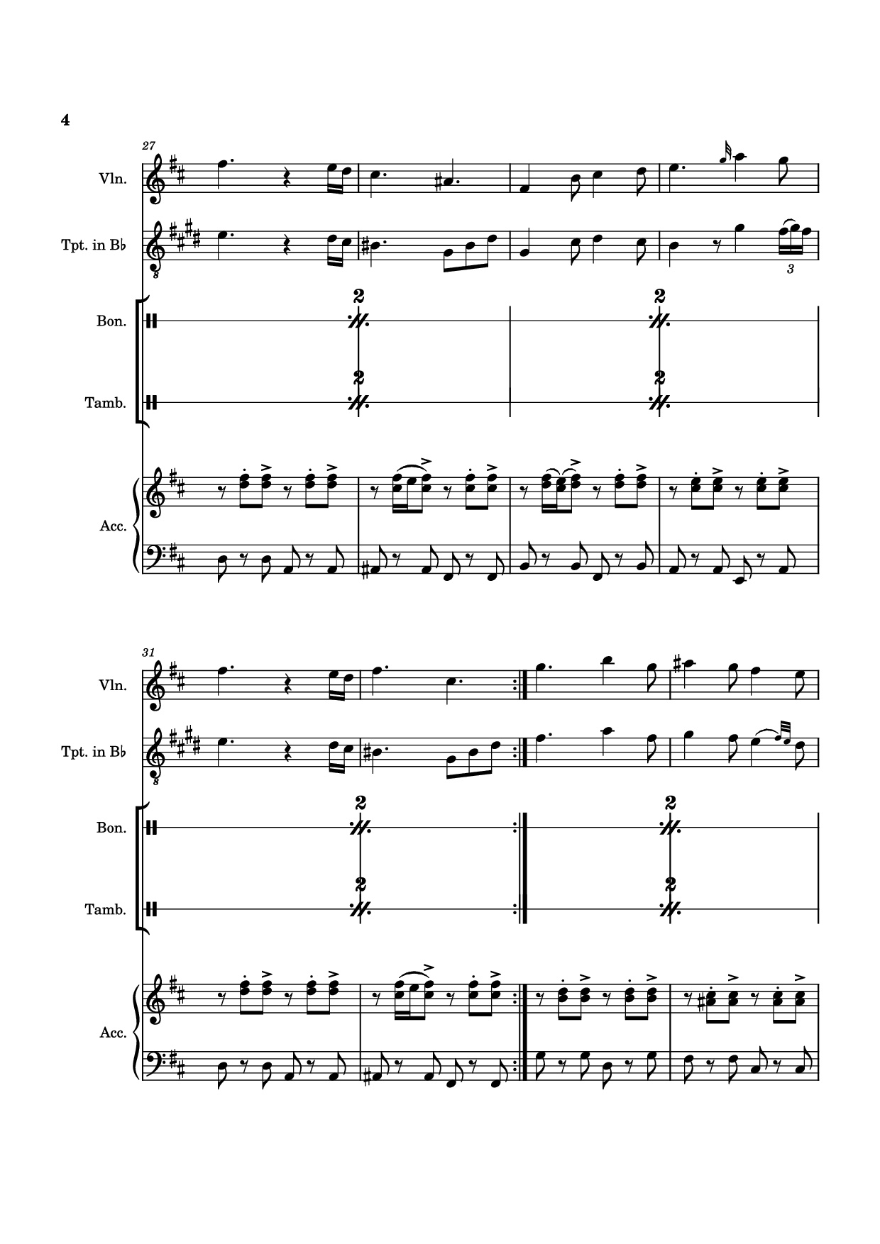 Page 4 of the piano sheet music PDF – A Memory of Tides Violin by Naktigonis