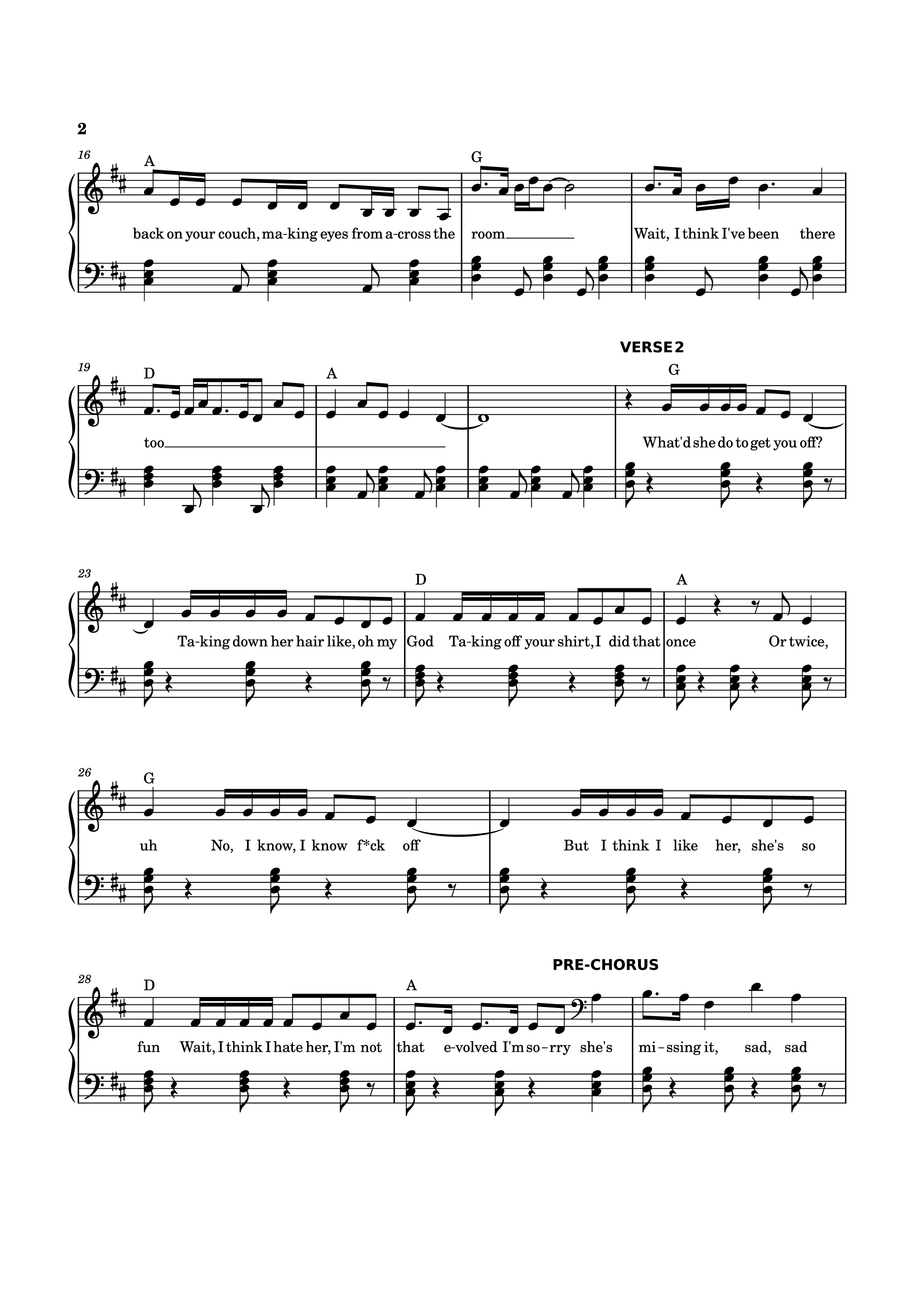 Page 2 of the piano sheet music PDF Piano – That