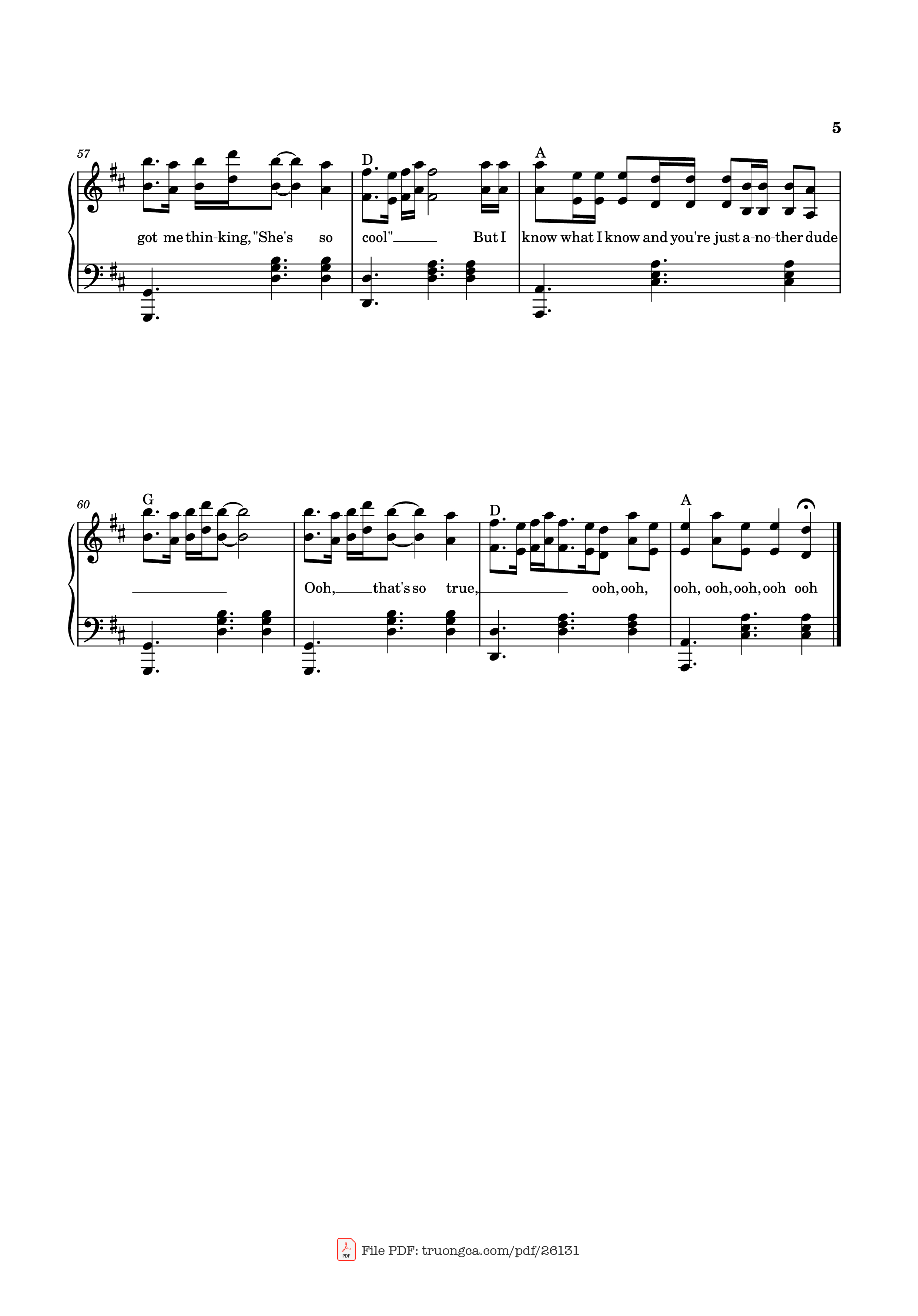 Page 5 of the piano sheet music PDF Piano – That