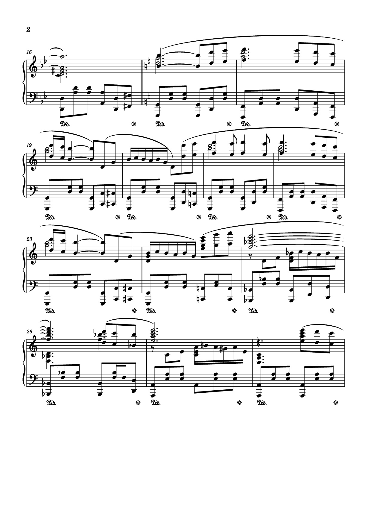 Page 2 of the piano sheet music PDF Piano – La Lecon Particuliere Piano by Francis Lai