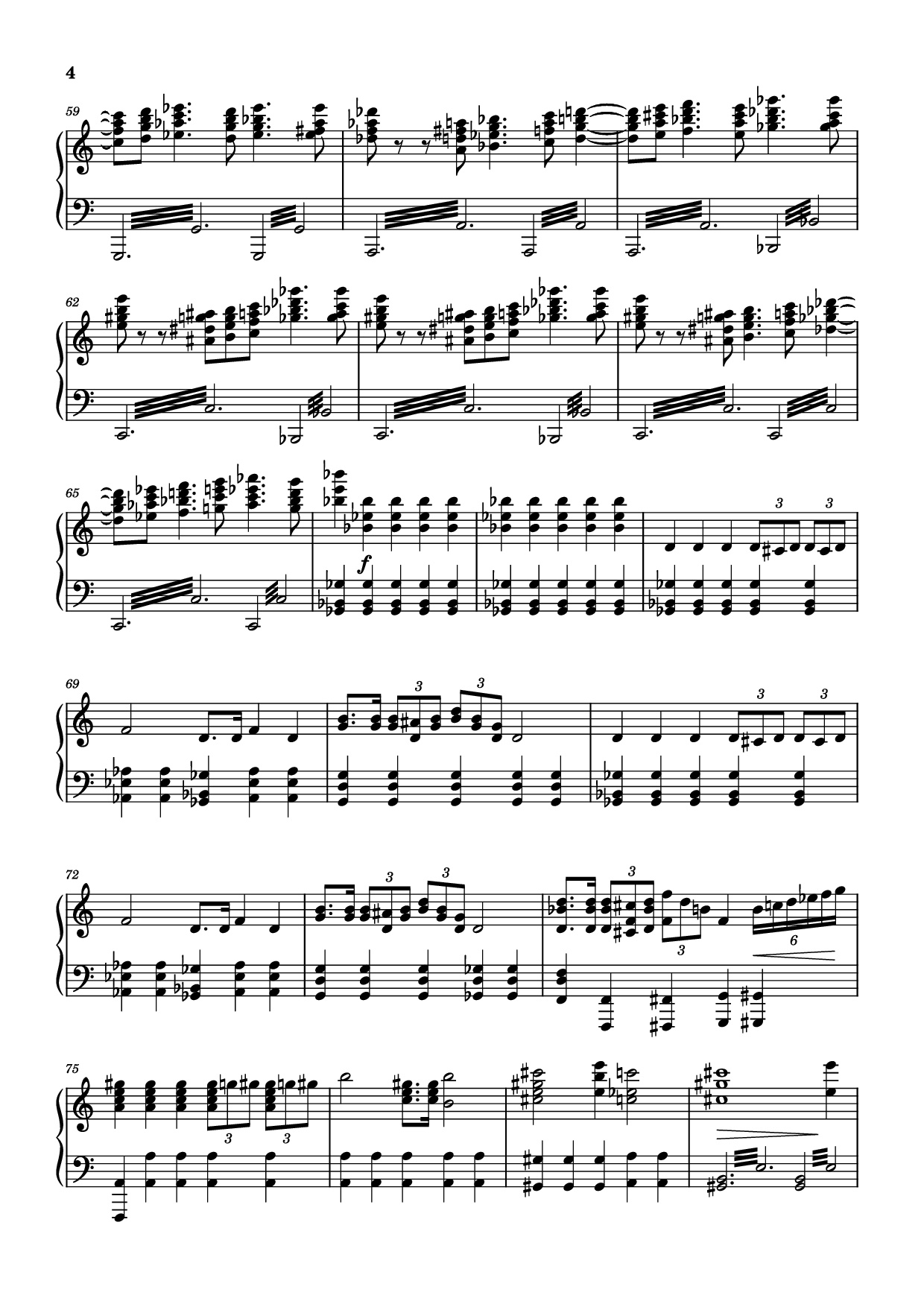 Page 4 of the piano sheet music PDF Piano – The Planets - Mars Piano by Composer / arranger