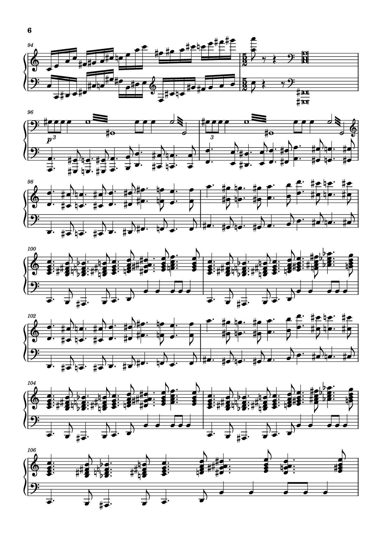 Page 6 of the piano sheet music PDF Piano – The Planets - Mars Piano by Composer / arranger
