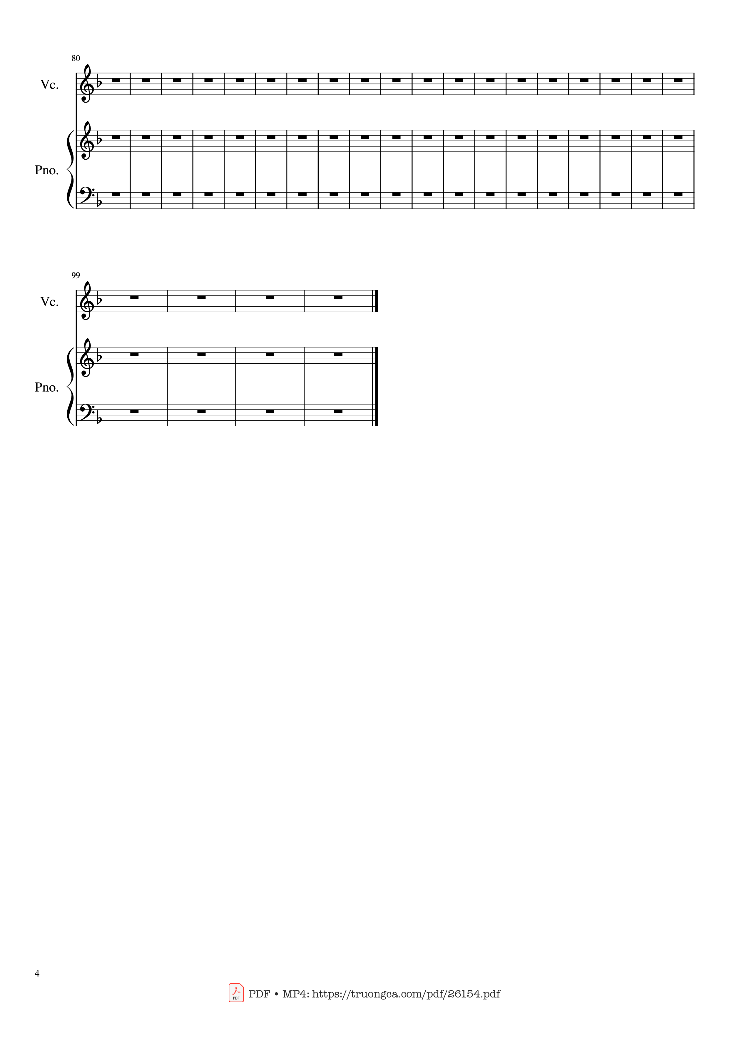 Page 4 of the piano sheet music PDF Piano – The sound of silence Piano - Cello Violin by Undefined