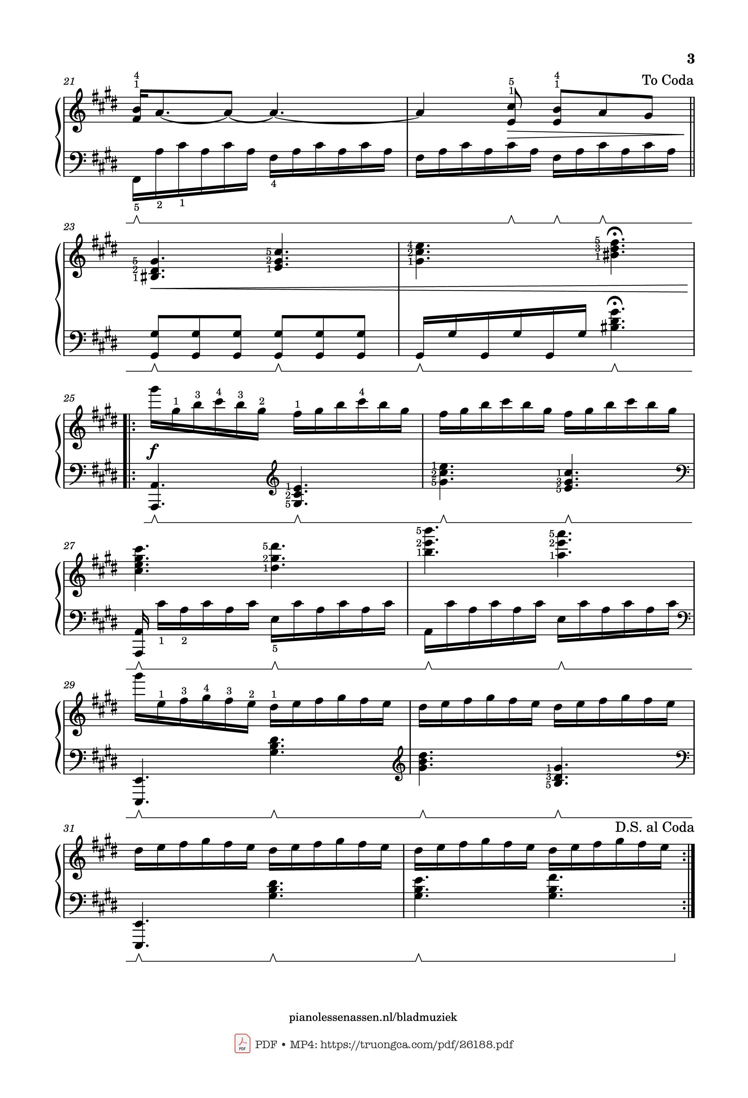Page 3 of the piano sheet music PDF Piano – Golden Hour Piano (with fingering) by JVKE