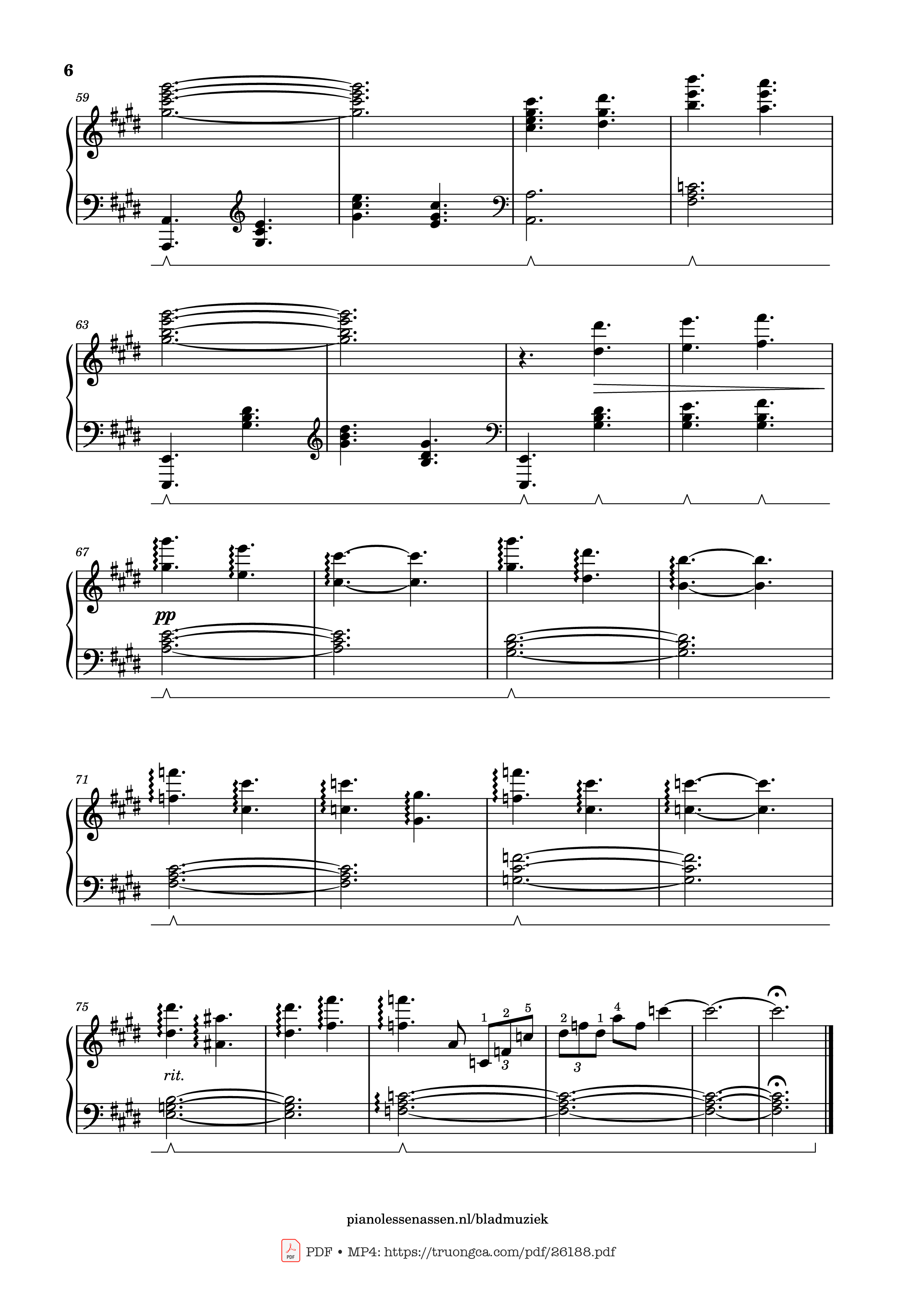 Page 6 of the piano sheet music PDF Piano – Golden Hour Piano (with fingering) by JVKE