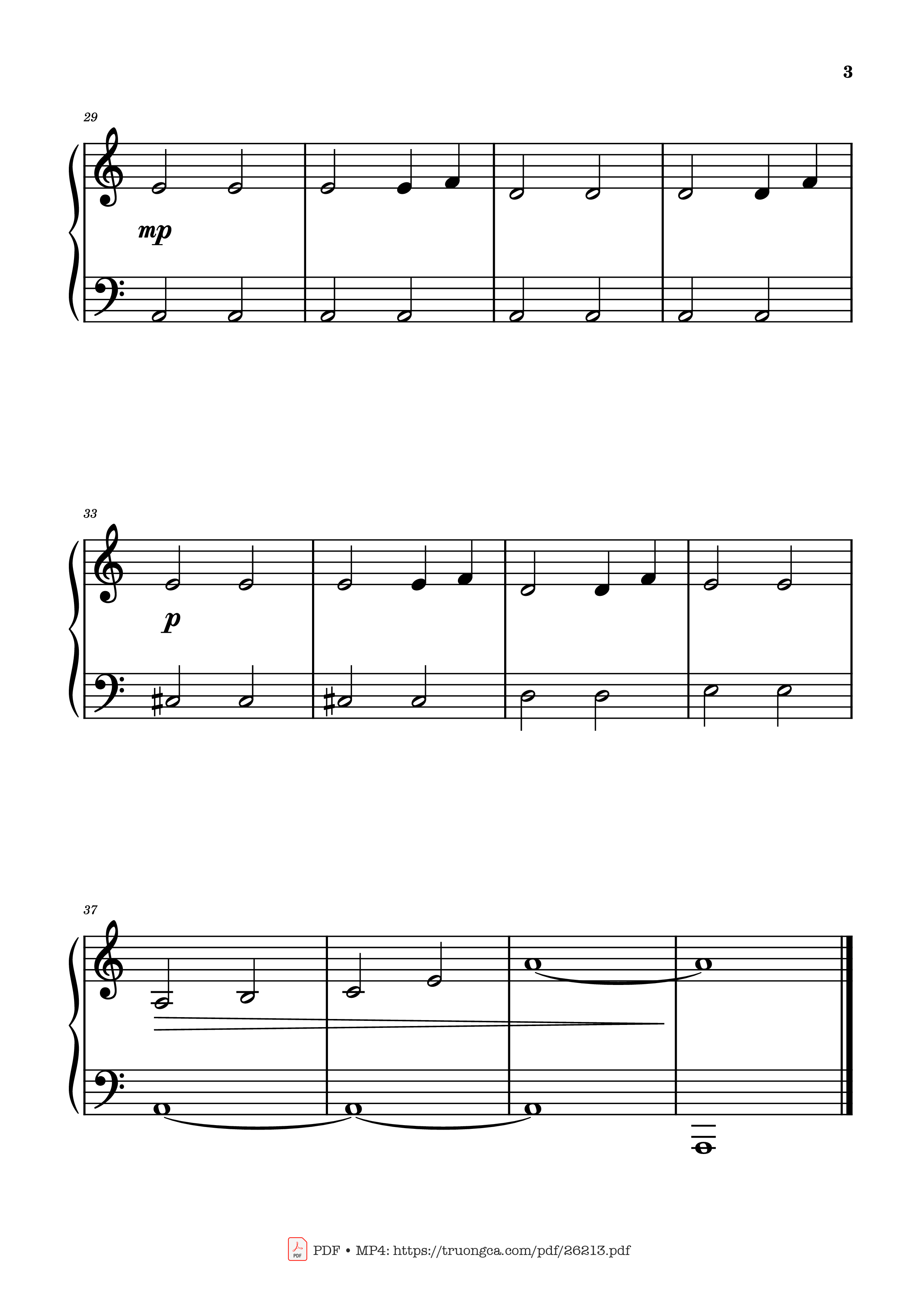 Page 3 of the piano sheet music PDF Piano – This is Halloween from Nightmare Before Christmas Piano by DANNY ELFMAN