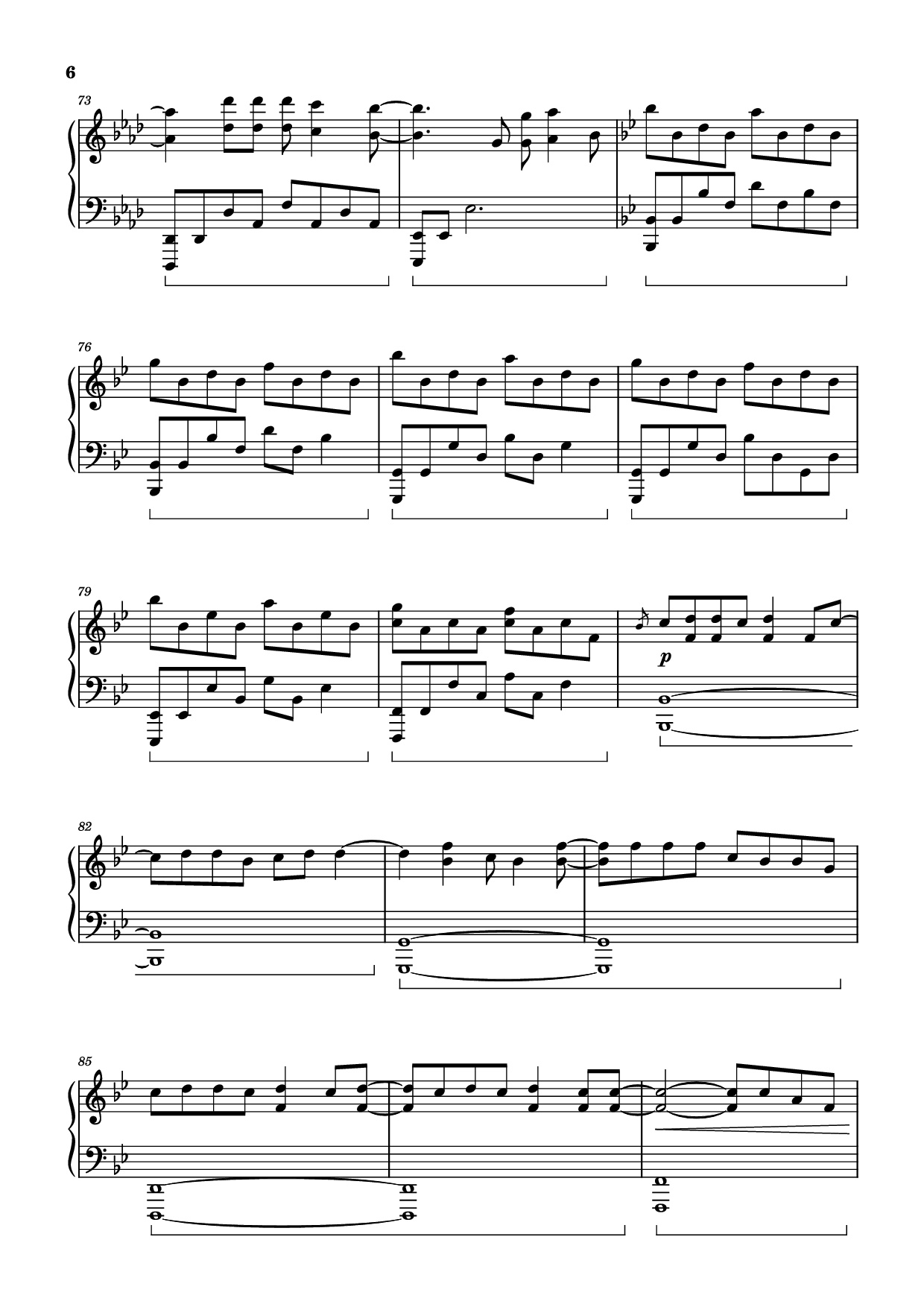 Page 6 of the piano sheet music PDF Piano – Night Changes Piano by One Direction