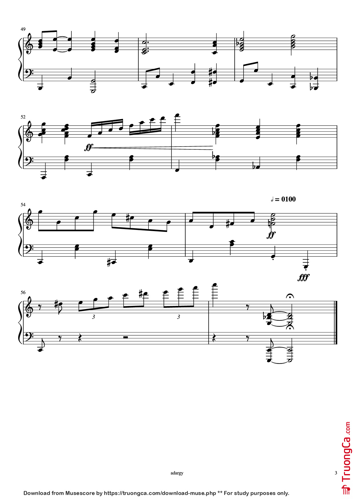 Page 3 of the piano sheet music PDF Piano – When the saints go marching in Piano by Gospel traditionnel
