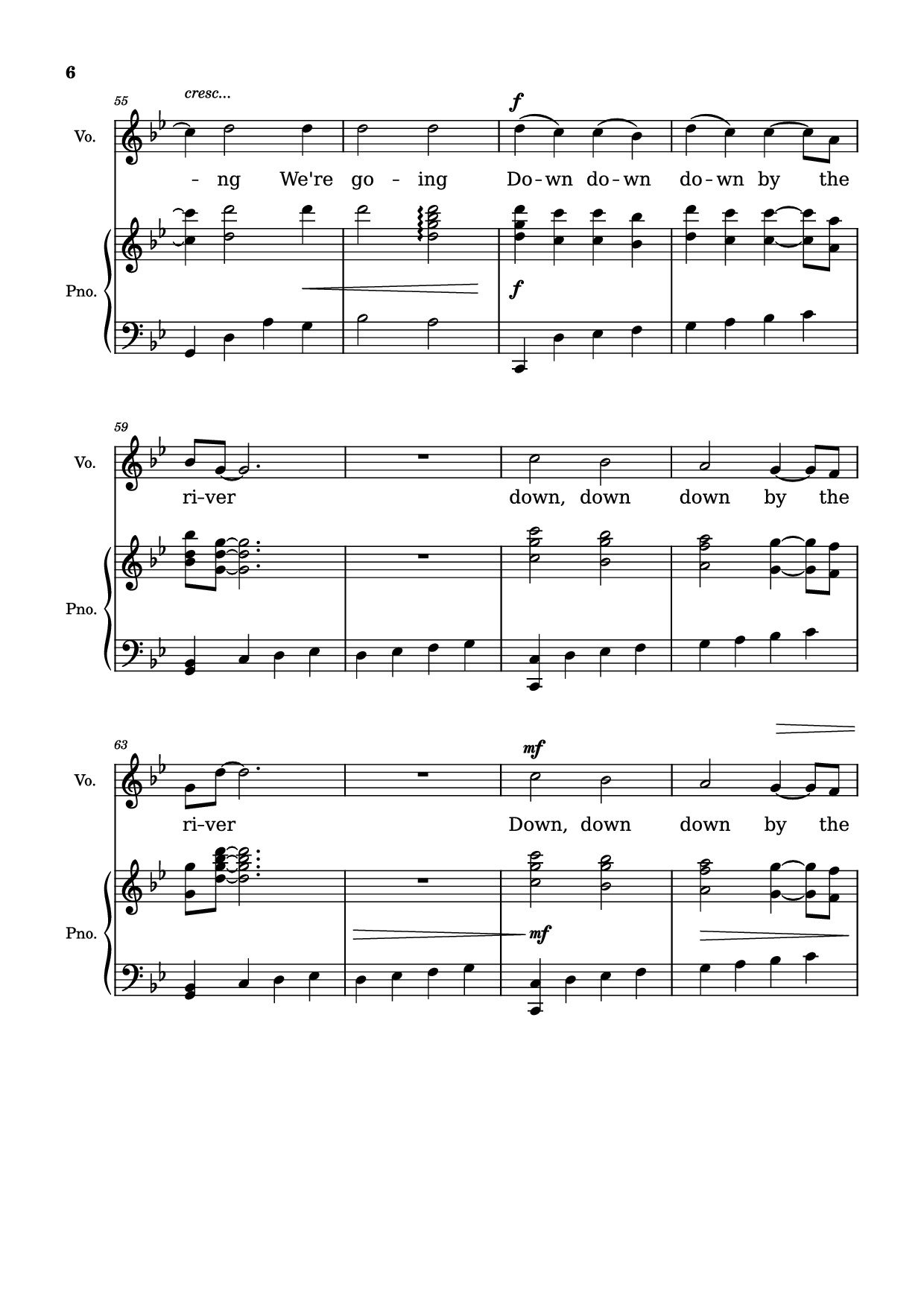 Page 6 of the piano sheet music PDF Piano – Down By The River Piano by Borislav Slavov