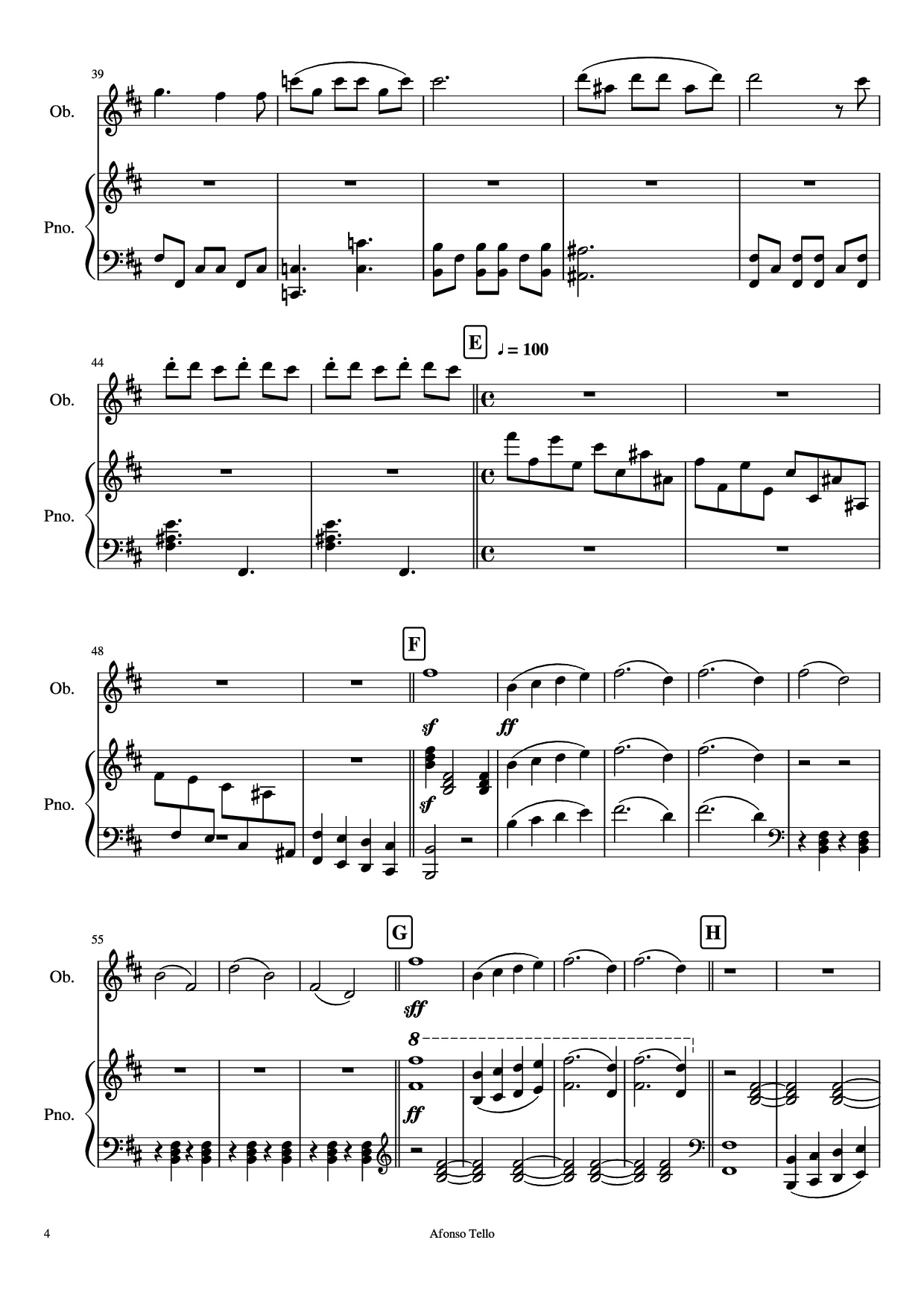 Page 4 of the piano sheet music PDF Piano – Swan Lake - Finalle Piano by Pyotr Ilyich Tchaikovsky