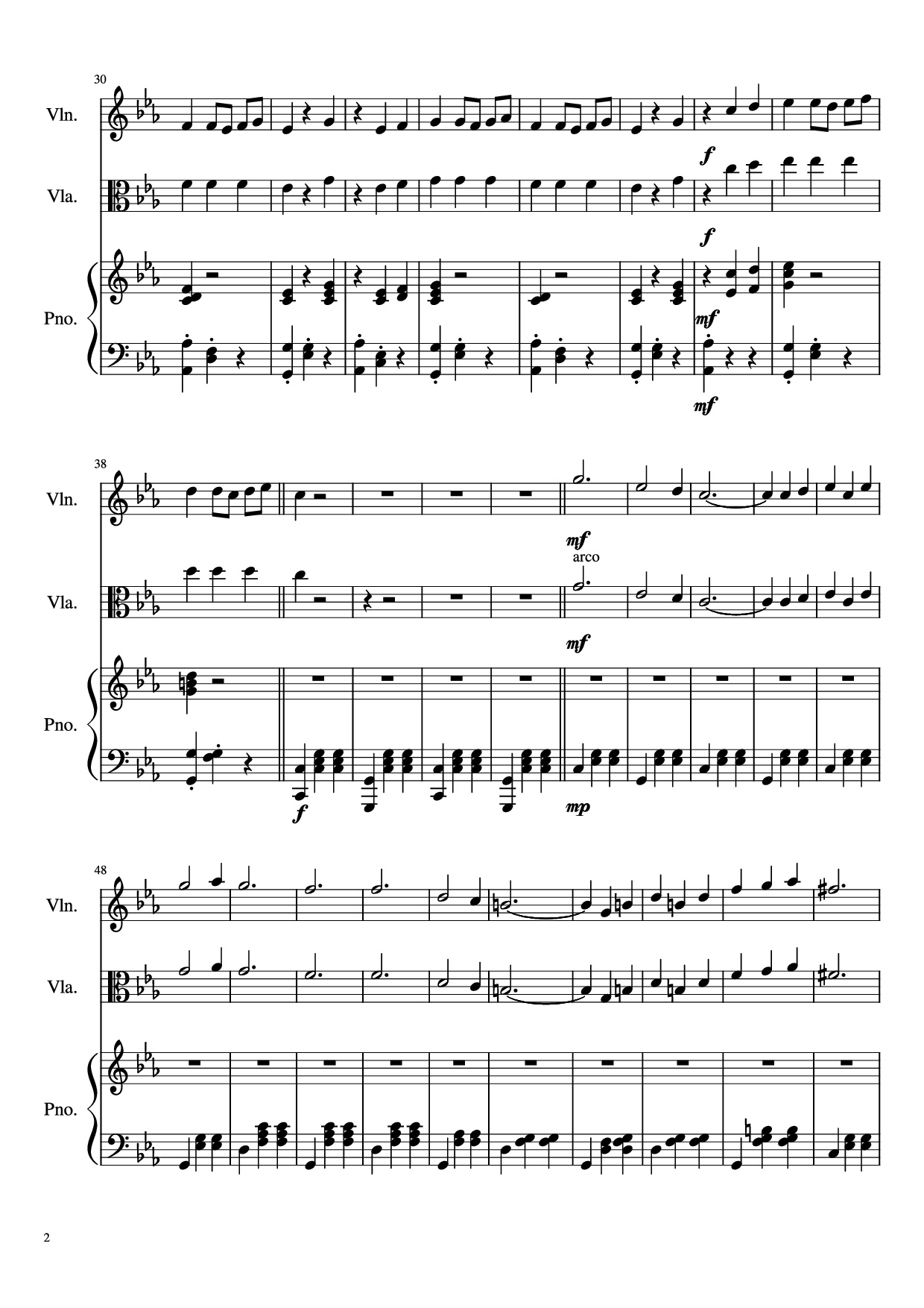 Page 2 of the piano sheet music PDF Piano – WALTZ NO. 2 Piano by Dimitri Shostakovich