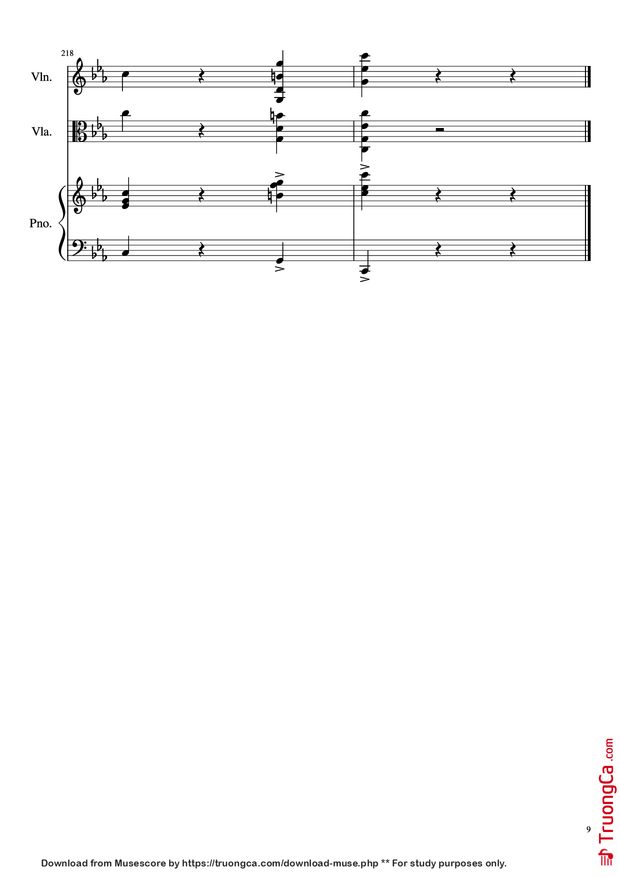 Page 9 of the piano sheet music PDF Piano – WALTZ NO. 2 Piano by Dimitri Shostakovich