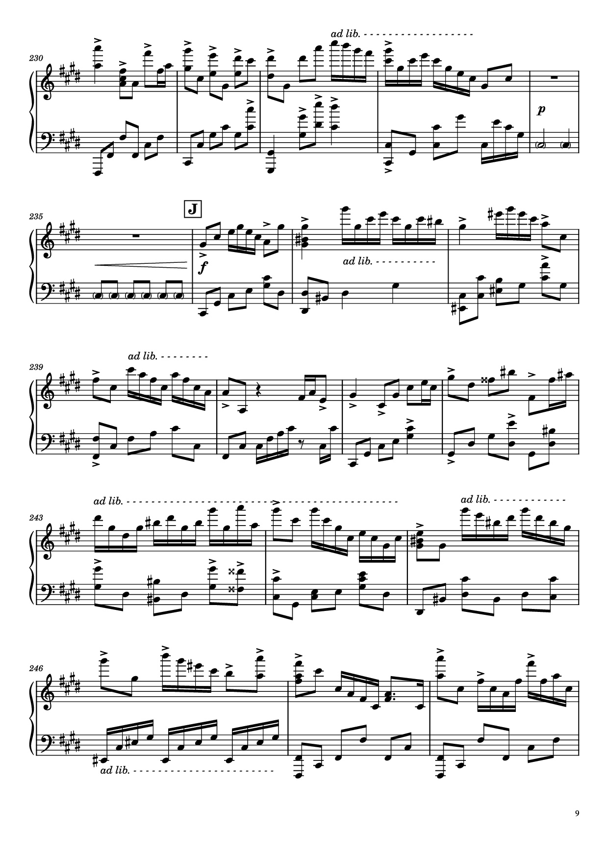 Page 9 of the piano sheet music PDF – Once Upon a December Piano by Music by S. Flaherty & D. Newman