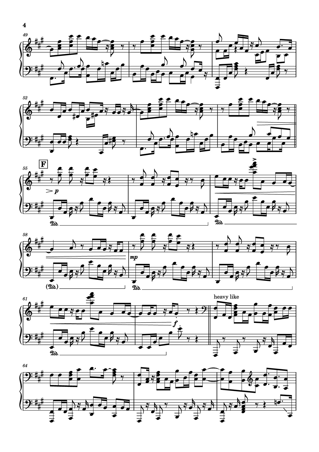 Page 4 of the piano sheet music PDF Piano – SPECIALZ Piano by Music by King Gnu