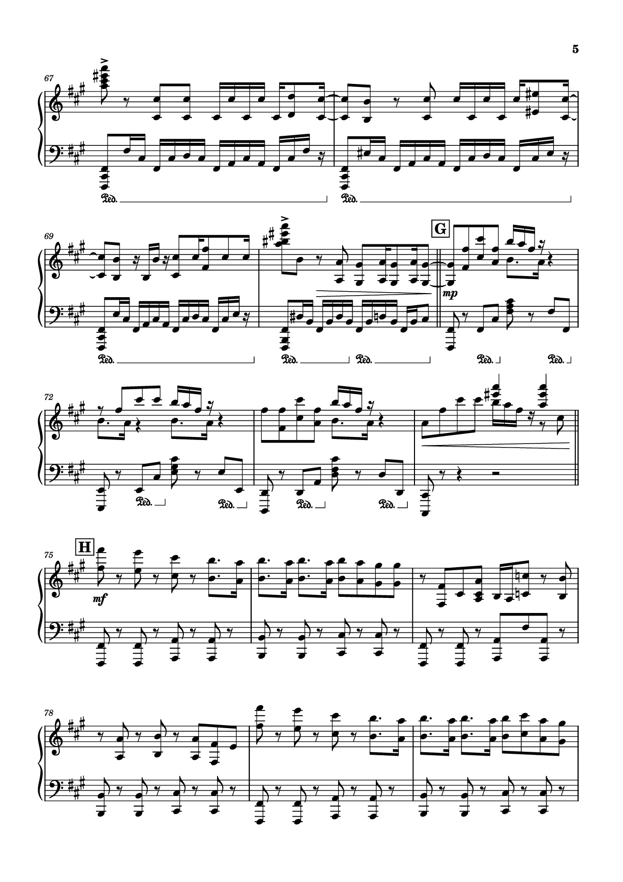 Page 5 of the piano sheet music PDF Piano – SPECIALZ Piano by Music by King Gnu